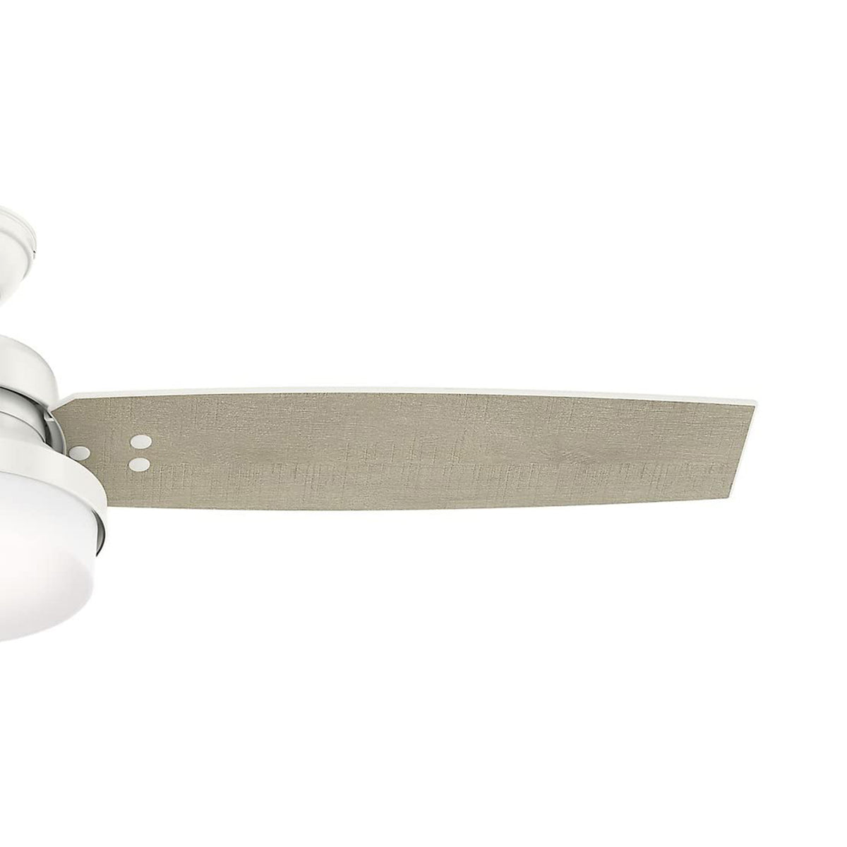 Hunter Sentinel 52 Inch Modern Ceiling Fan with LED Light and Remote, White