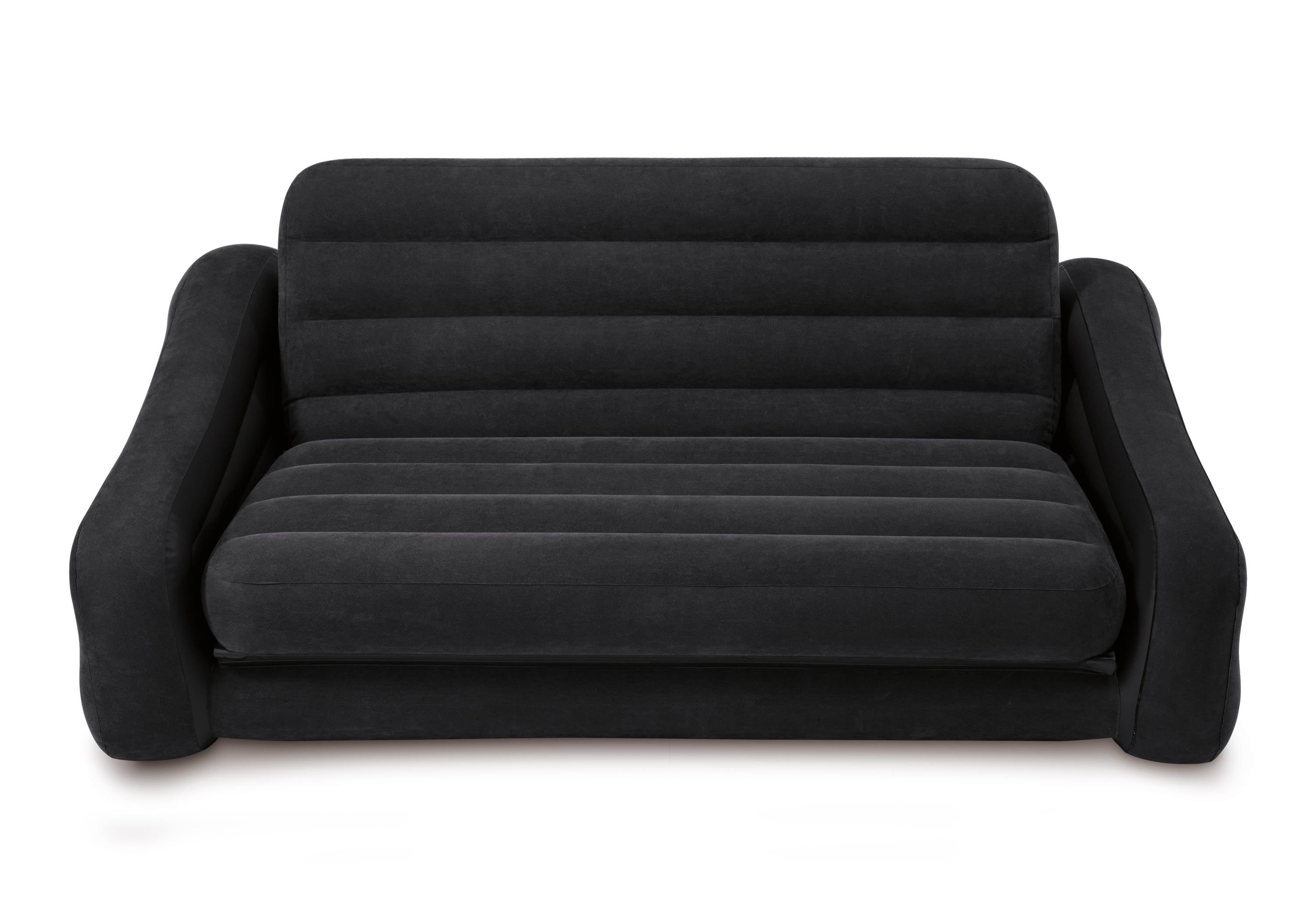 Intex Inflatable Pull-Out Sofa & Queen Bed Mattress Sleeper w/ AC Power Air Pump