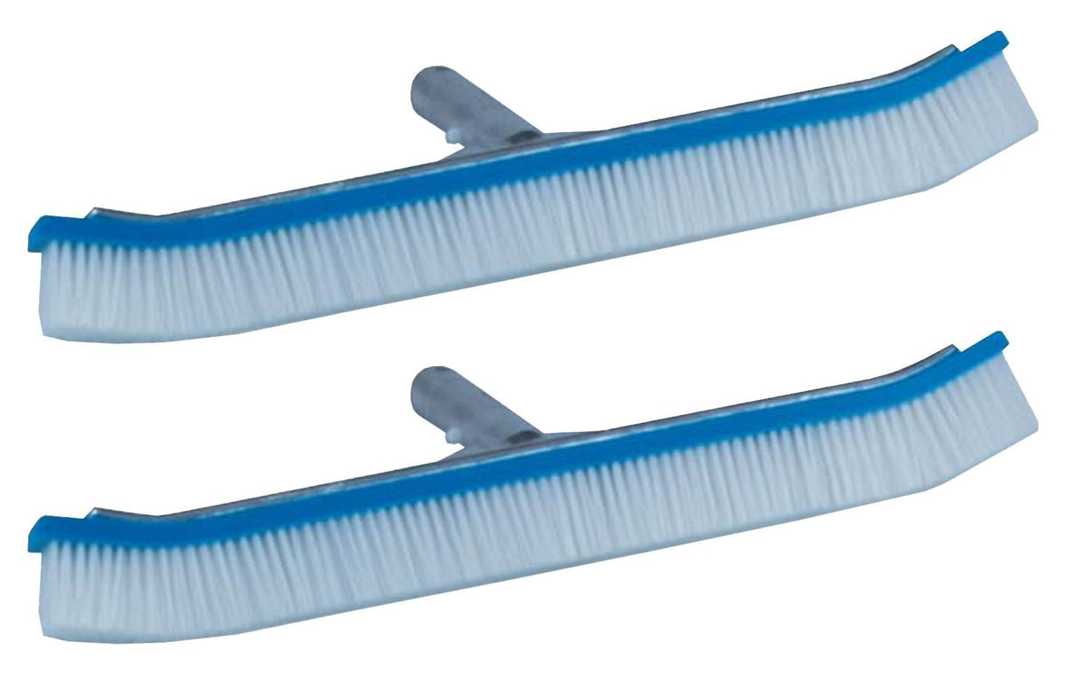 2 Pentair R111046 18" Curved Swimming Pool Spa Wall Floor Brushes Nylon Bristles