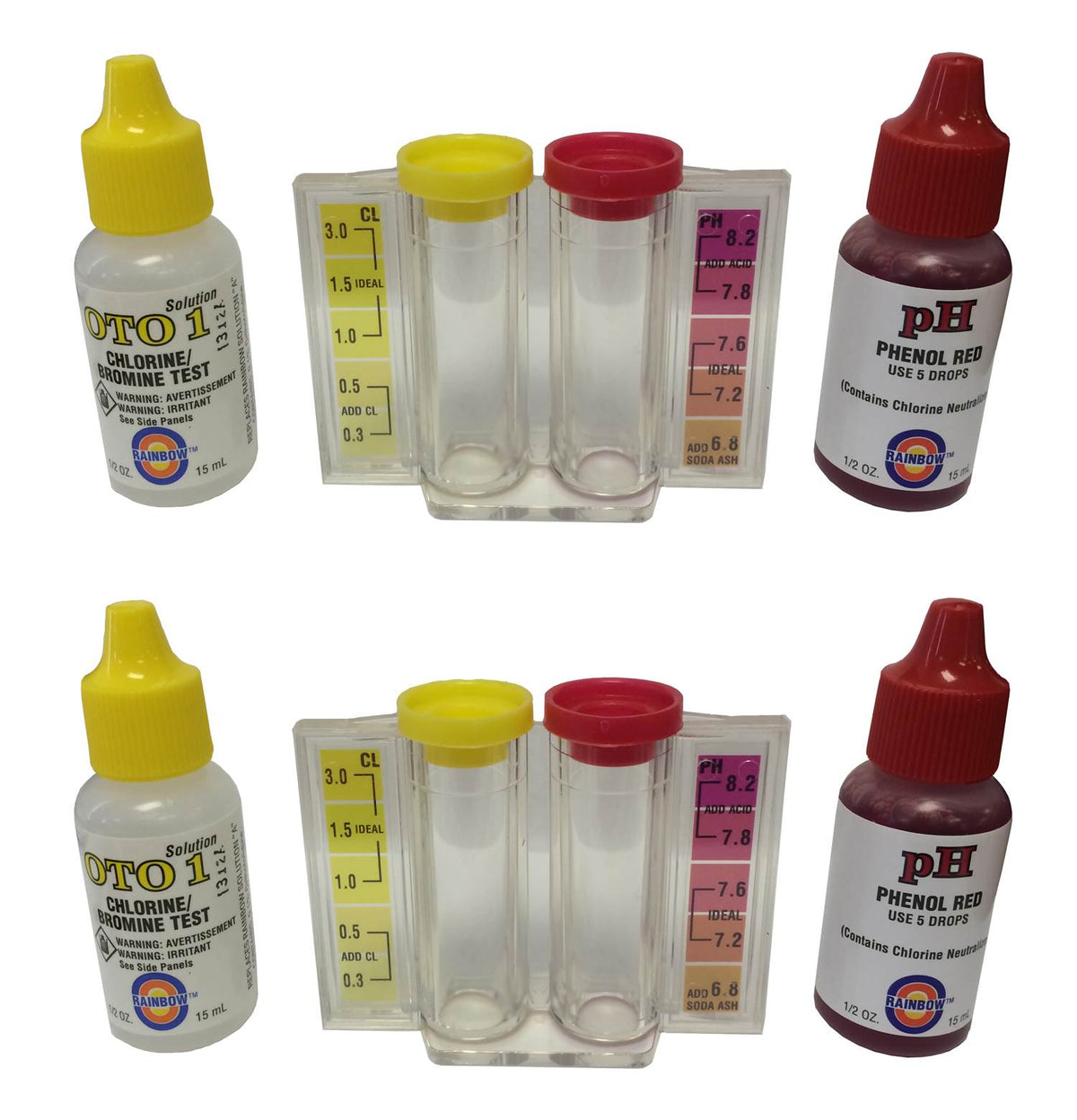 2) NEW Pentair R151076 Rainbow pH & Chlorine 2 in 1 Swimming Pool Spa Test Kits