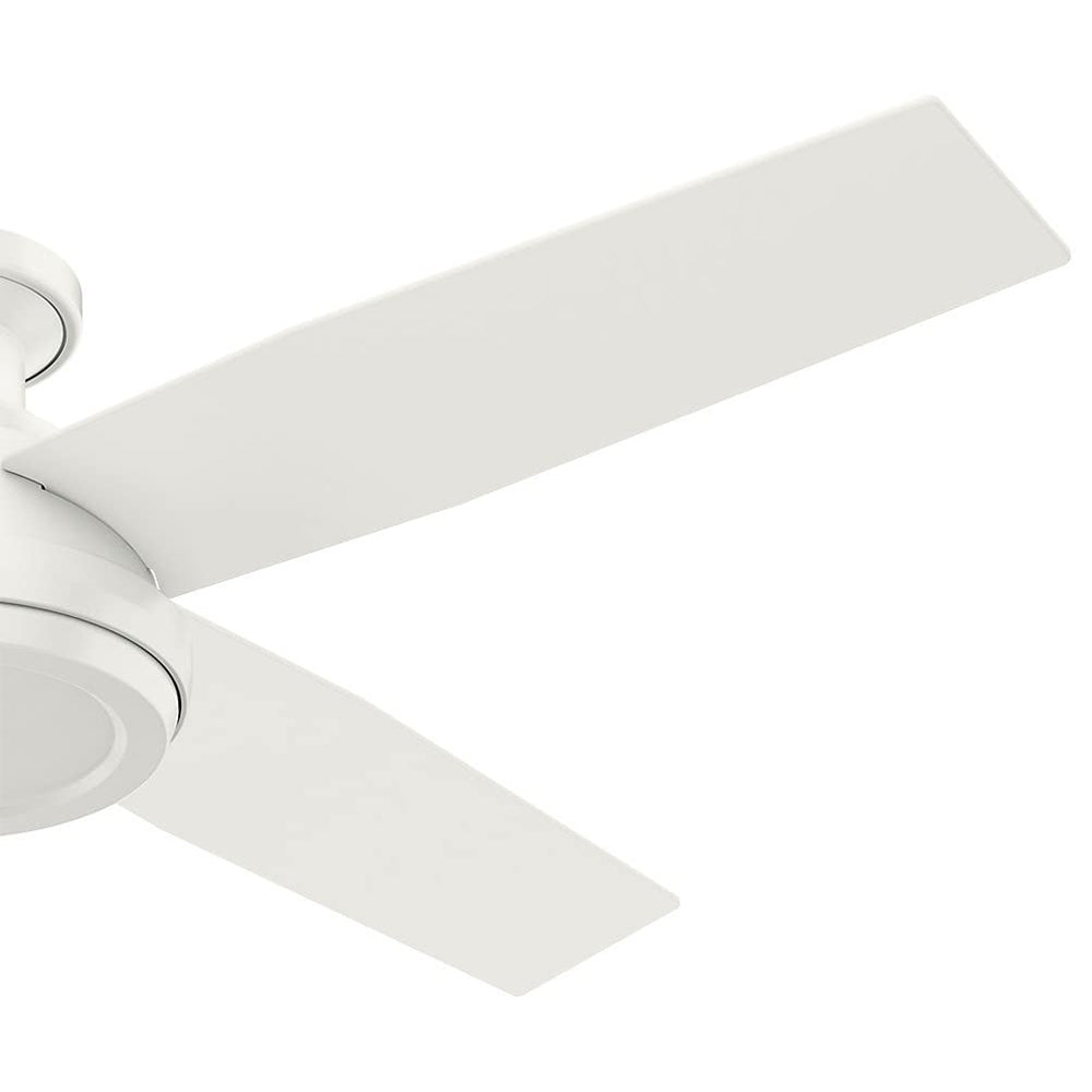 Hunter Dempsey 52" Indoor Low Ceiling Fan with Remote Control, White (Damaged)