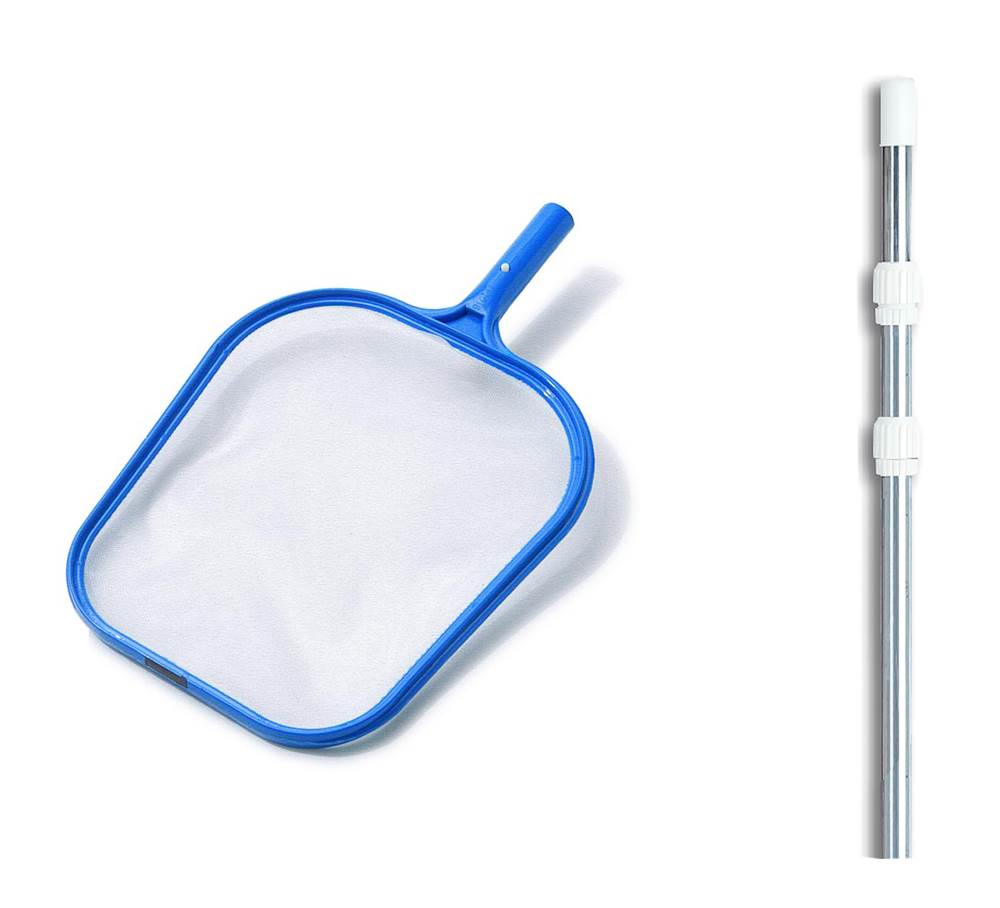 Hydrotools 8005 Swimming Pool Leaf Skimmer Mesh Net w/ 4'-12' Telescopic Pole