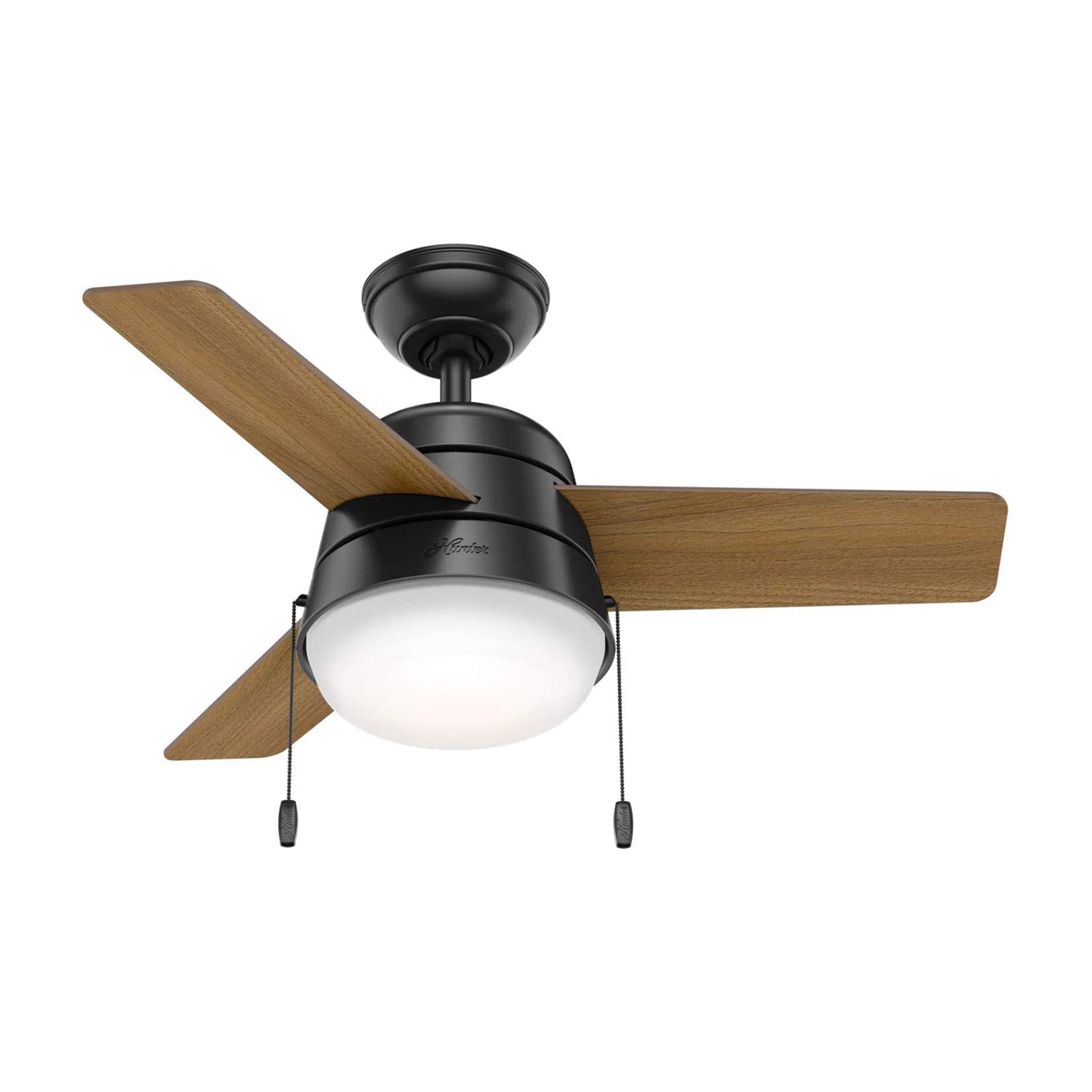 Hunter Fan Company Aker 32 Inch Ceiling Fan with LED Light Kit, Black (Open Box)
