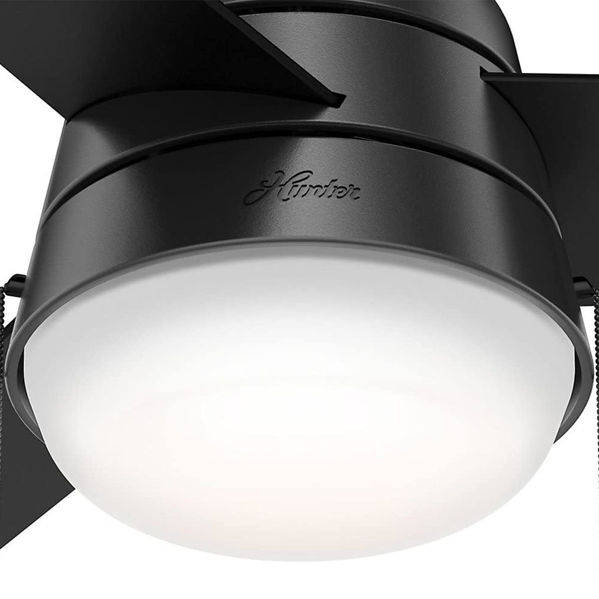 Hunter Fan Company Aker 32 Inch Ceiling Fan with LED Light Kit, Black (Open Box)