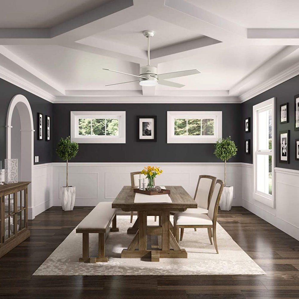 Hunter Fan Company Advocate Smart 54 In Indoor Ceiling Fan w/ LED Light, Nickel