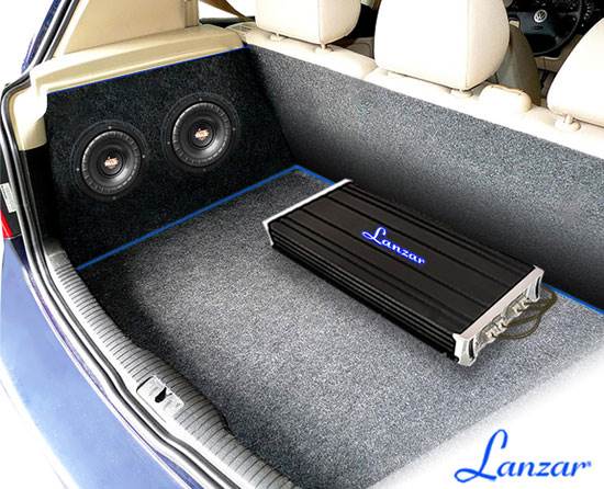2) Lanzar MAXP84 8" 1600W Car Subwoofers + 1600W 2-Channel Amplifier + Amp Kit