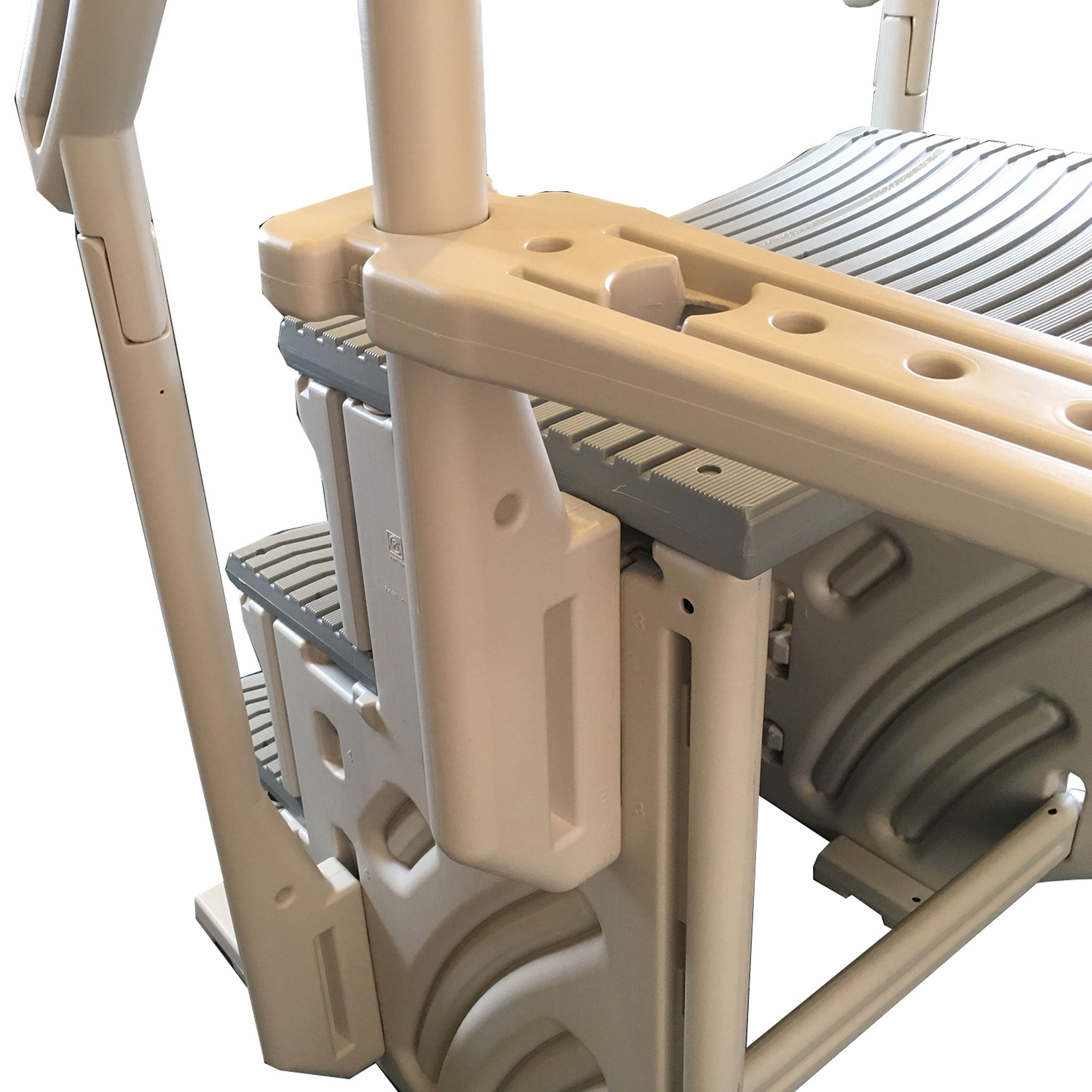 Confer Plastics Curved In-Pool 3 Step Ladder System, Stairs for In Ground Pool - VMInnovations