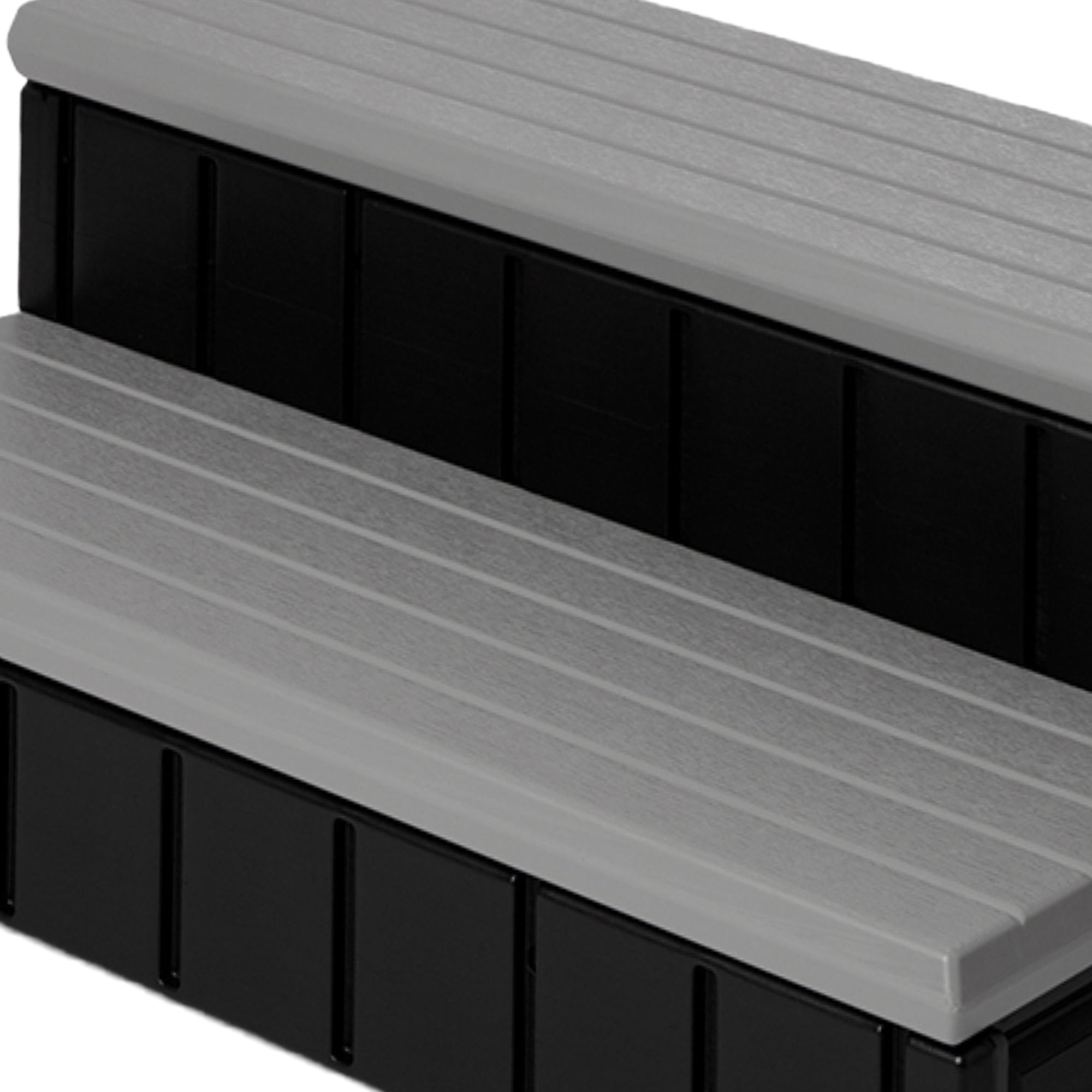 Confer Plastics Leisure Accents Deluxe Spa Steps, 36" Hot Tub Stairs, Gray(Used) - VMInnovations