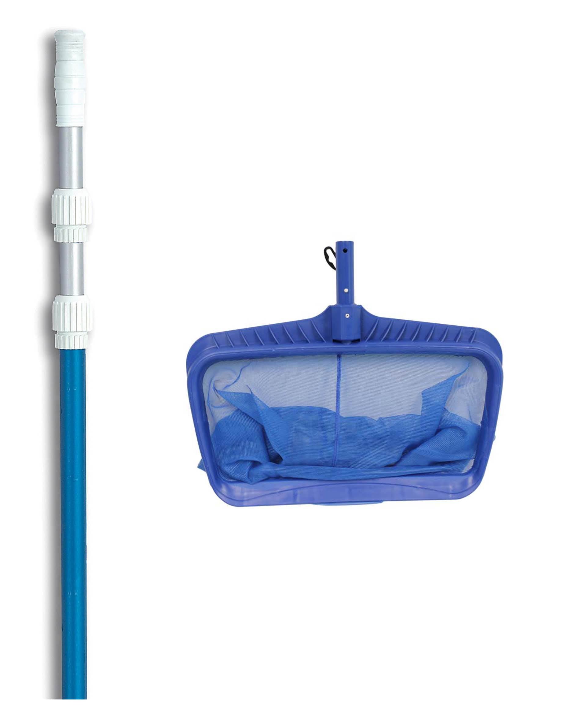 HydroTools 8040 Deep Bag Leaf Rake Swimming Pool Net w/ 7'-21' Telescopic Pole