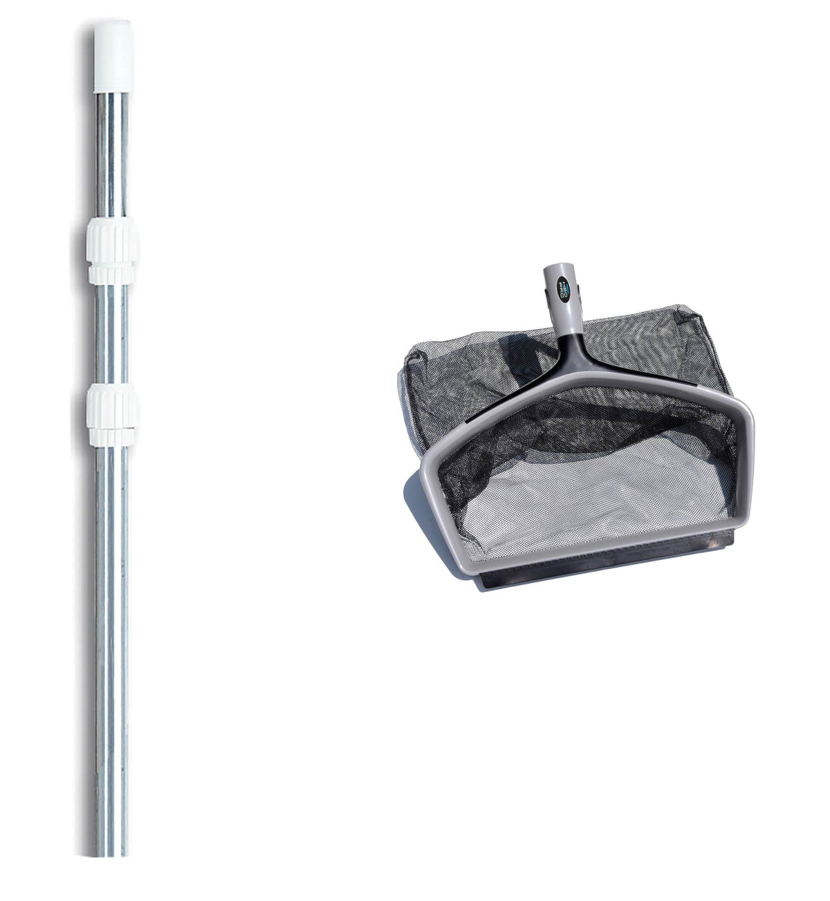 Hydrotools 80605 H20 PRO 17" Deep Bag Leaf Pool Rake w/ 4-12' Telescopic Pole