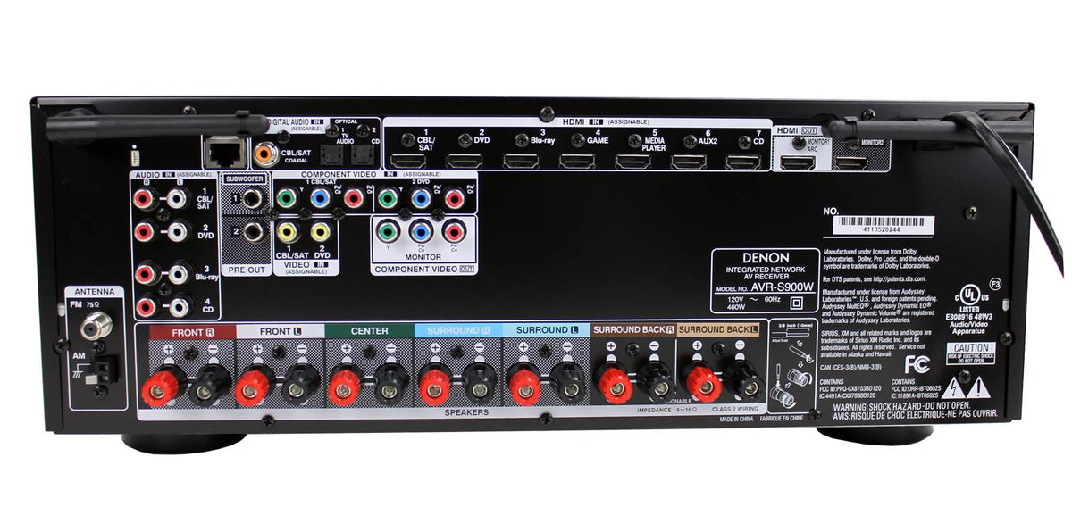 DENON AVR-S900W 7.2 Channel Wireless 4k Ultra HD AV Home Receiver Wifi Bluetooth