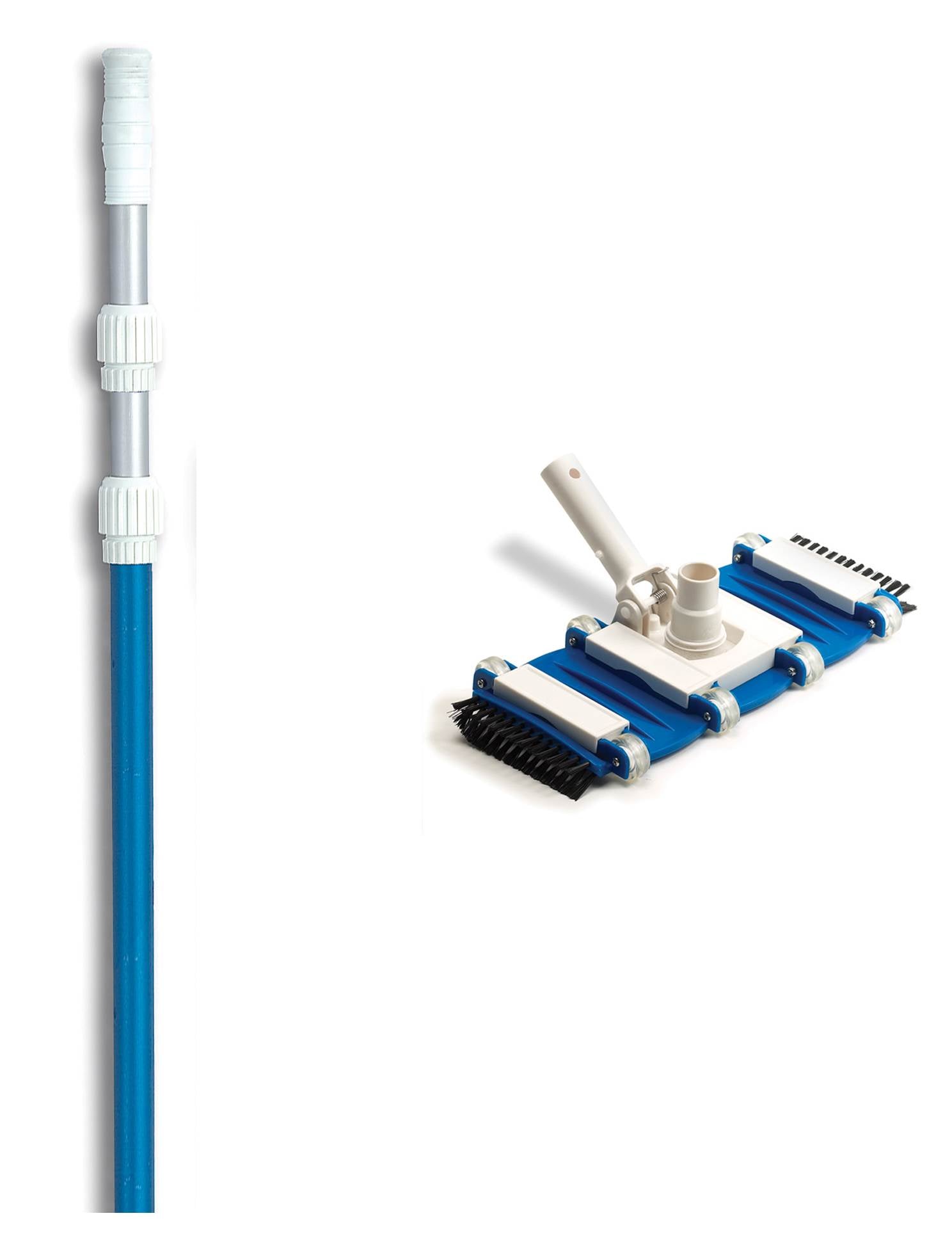 Hydrotools 8165 Pool Flexible Weighted Vacuum Head w/ 5-15' Telescopic Pole