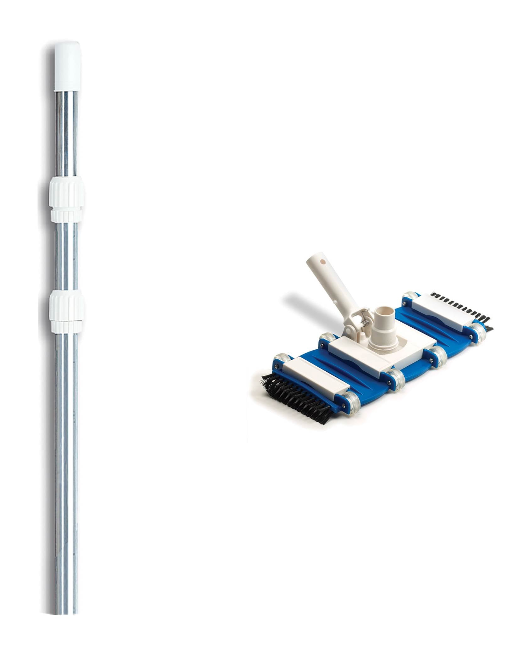 NEW Hydrotools 8165 Pool Flexible Weighted Vacuum Head w/ 4-12' Telescopic Pole