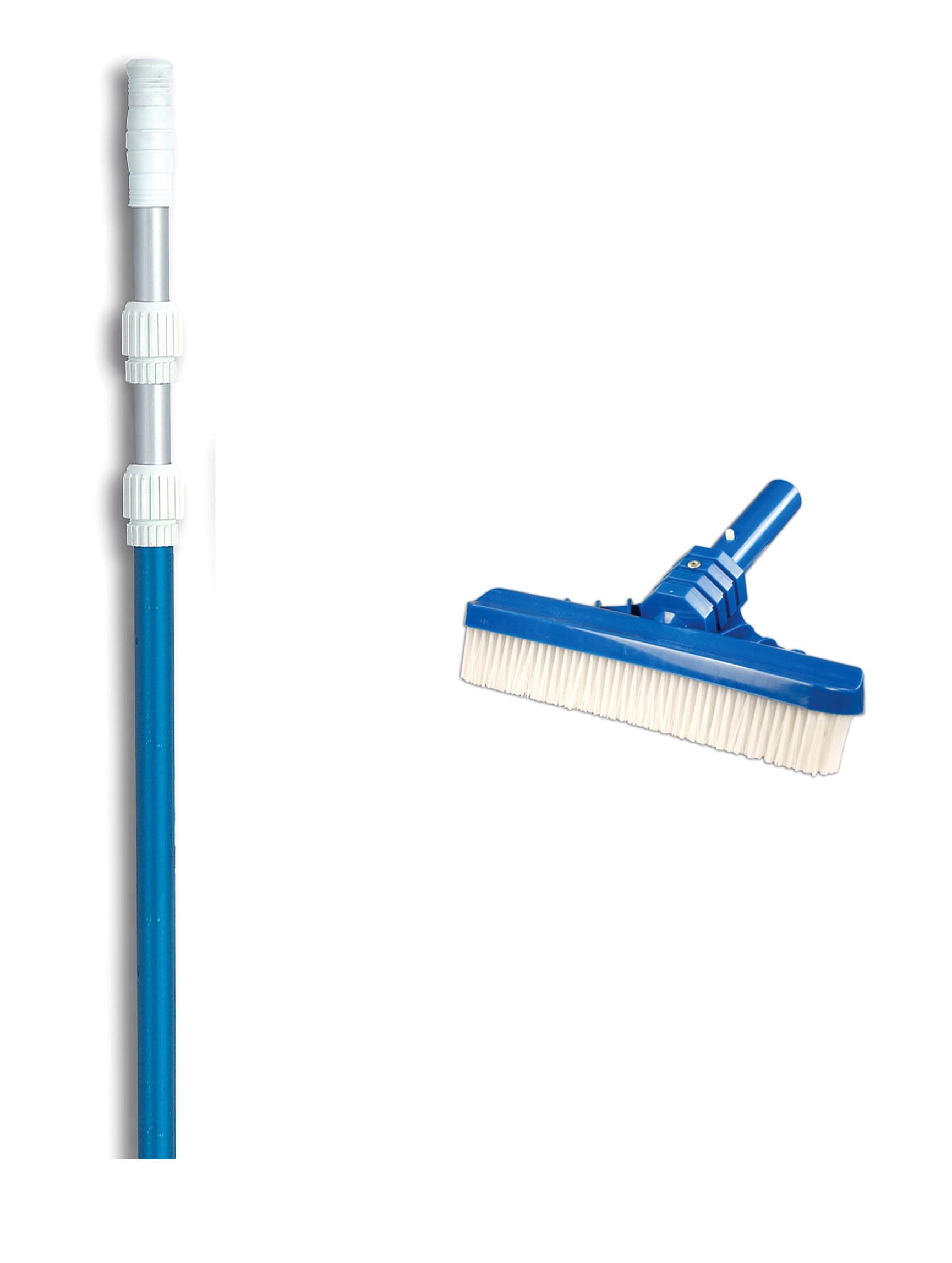 Hydrotools 8235 Swimming Pool 10" Wall Floor Pro Brush w/ 5-15' Telescopic Pole - VMInnovations