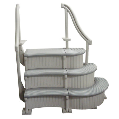 Confer Plastics Curved 3-Step Above Ground Pool Stair System & Add-on Steps