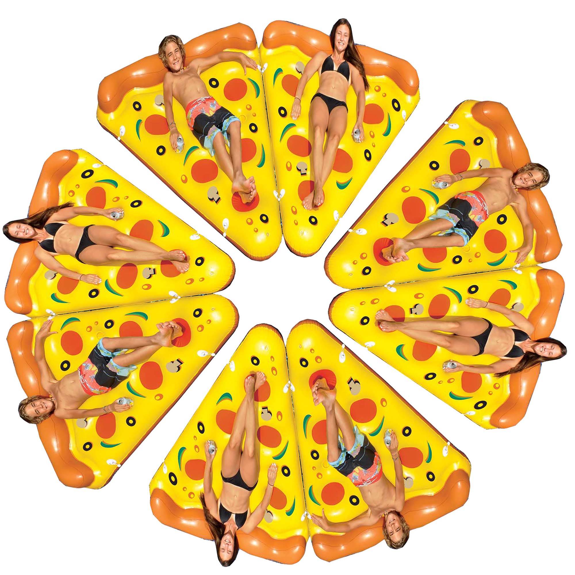 8-Pack Of Swimline Inflatable Pizza Rafts To Make A Whole Pizza | 8 x 90645