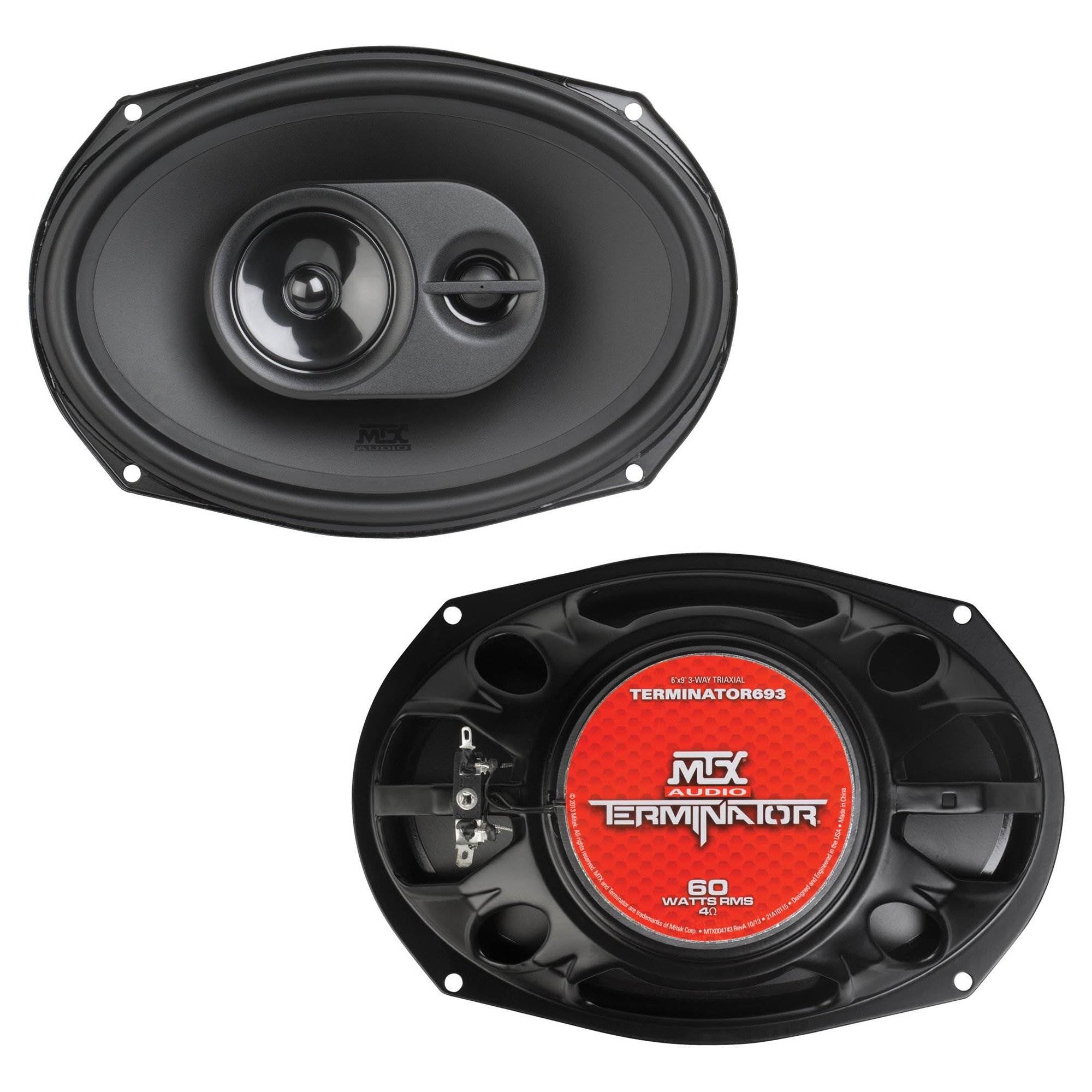 MTX Terminator 693 6x9 In 120W 2 Way Coaxial Car Audio Speakers Pair (Open Box)