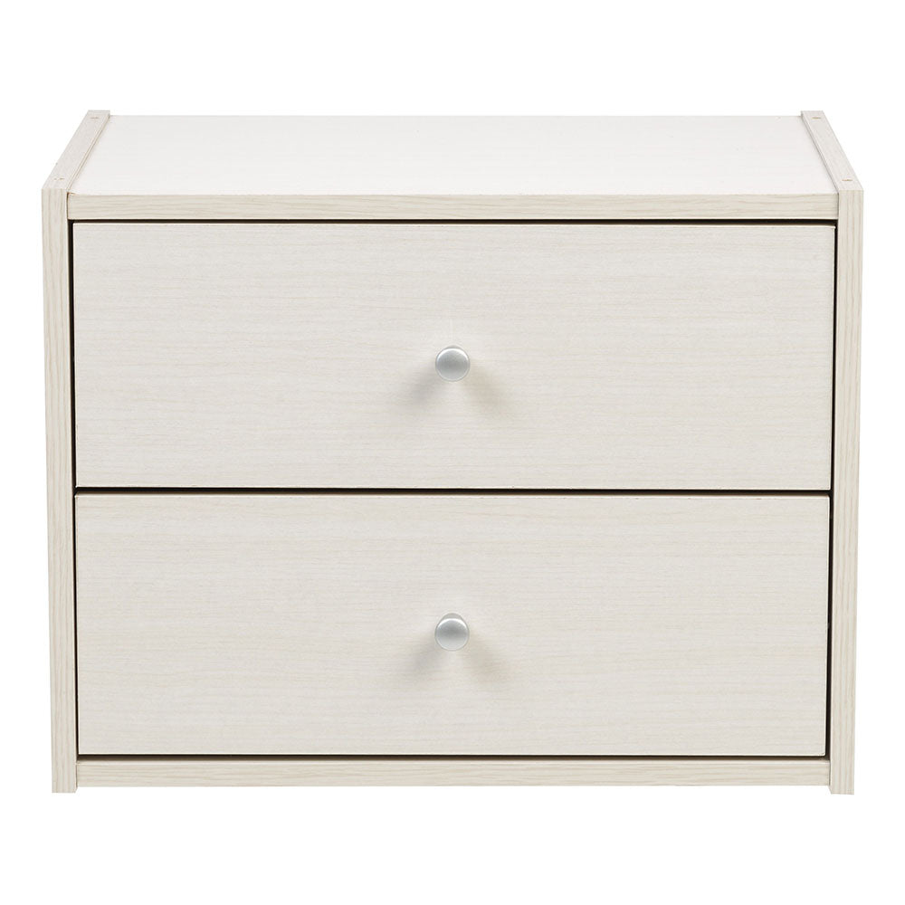 IRIS Tachi Series Wood Stacking Storage Drawer Box Cabinet Cube, White (Used)