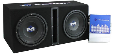 MTX Magnum MB210SP 10" 400W RMS Dual Car Loaded Subwoofer Box with Wiring Kit