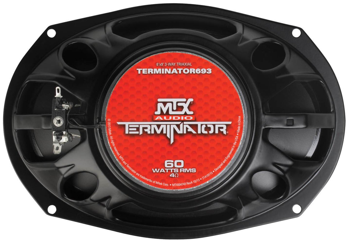 4) New MTX TERMINATOR693 6x9" 240W 2 Way Coaxial Car Audio Speakers Stereo Black