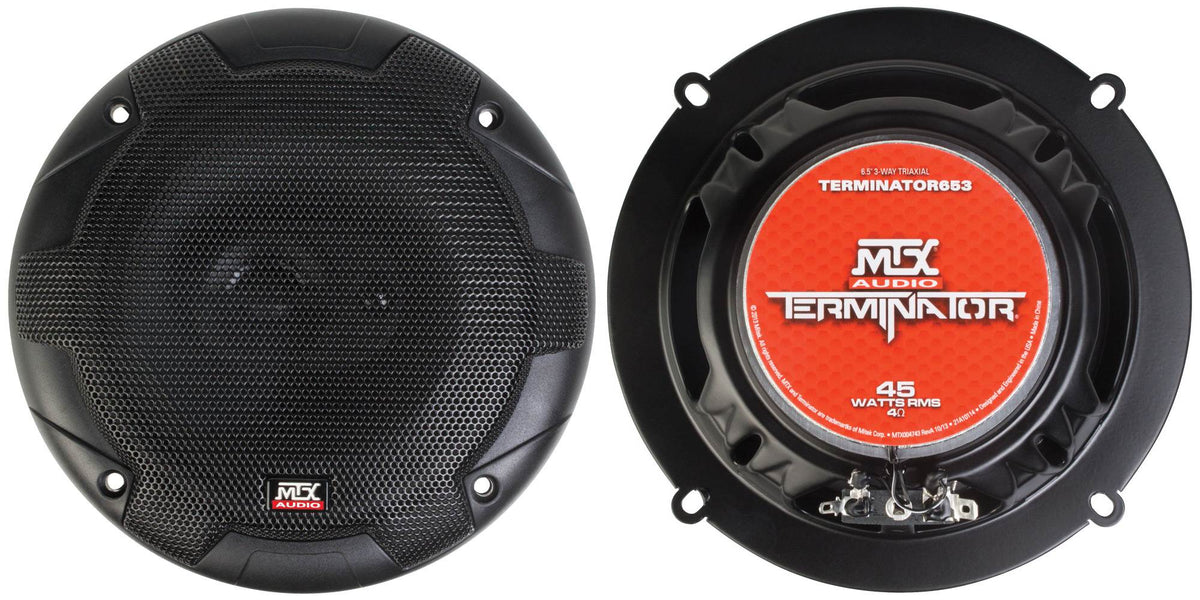 MTX TERMINATOR693 6x9" 90W + TERMINATOR653 6.5" 90W 3 Way Car Coaxial Speakers
