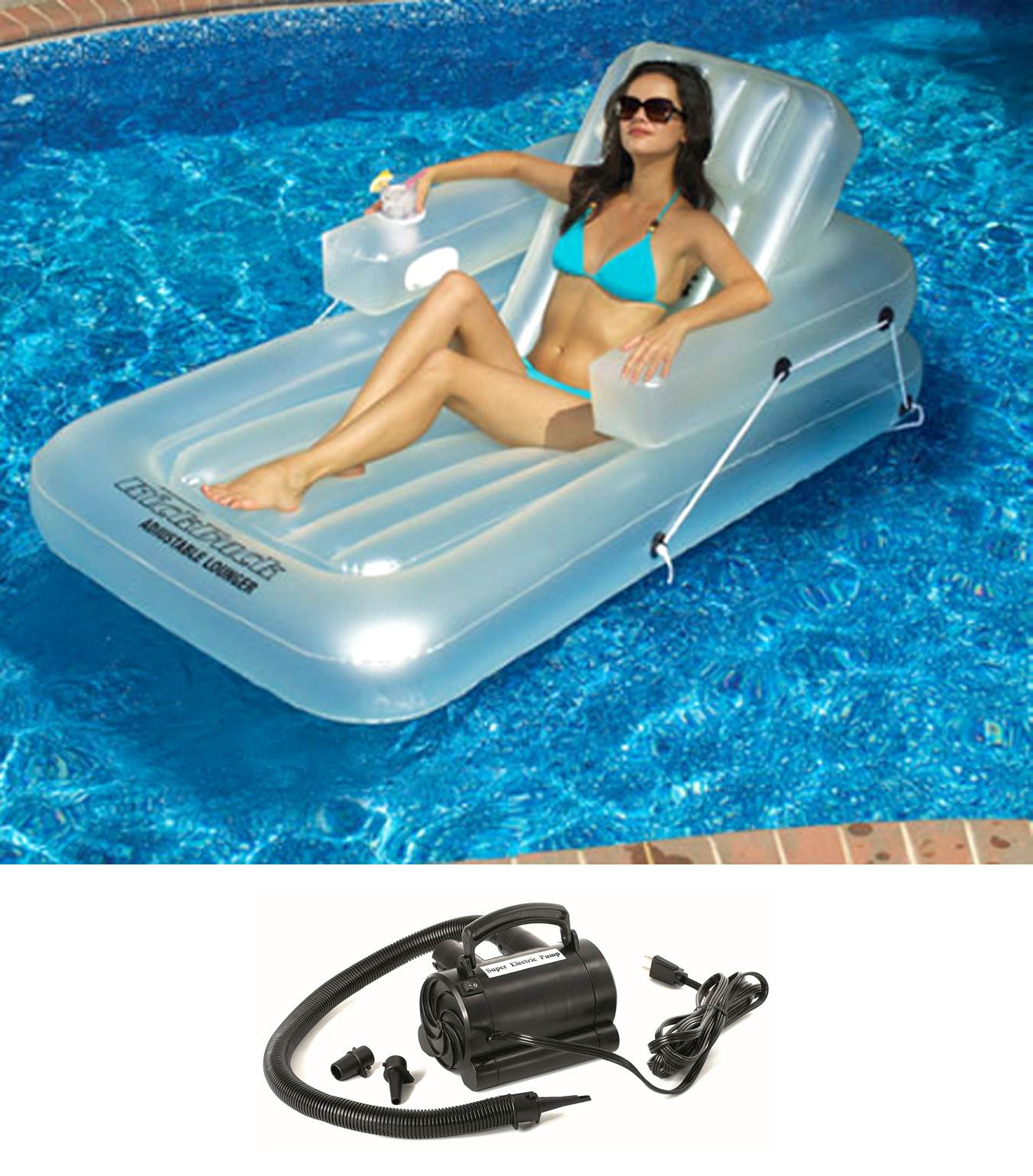 New Swimline 90521 Swimming Pool Inflatable Kickback Lounger - VMInnovations