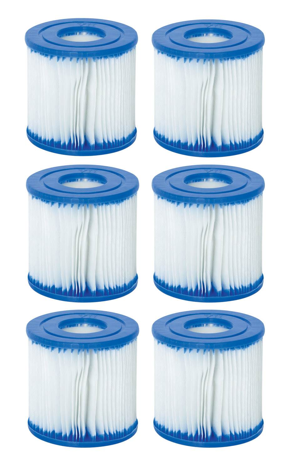 Bestway Swimming Pool Filter Pump Replacement Cartridge Type - (VII) (6-Pack)
