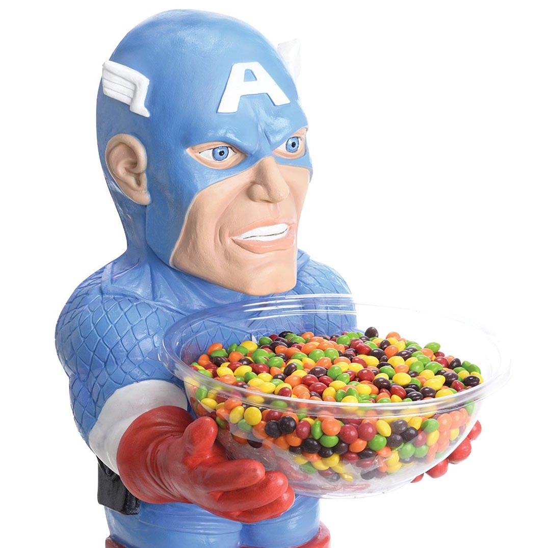 Rubies Marvel Captain America Candy Bowl Holder Halloween | 35673 - Open Box