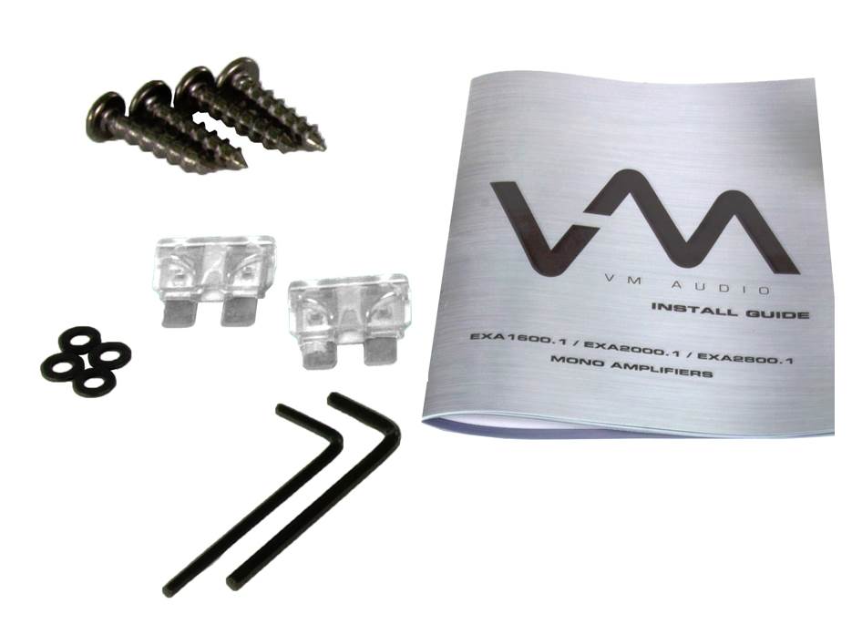 New VM Audio EXA2000.4 2000W 4 Channel Car Amplifier Power Amp + Wiring Kit