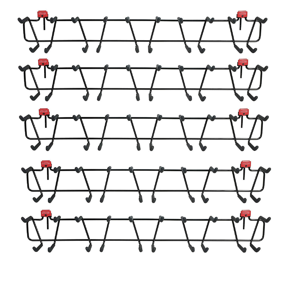 Rubbermaid Shed Storage 50 Pound Capacity 34 Inch Tool and Sports Rack (5 Pack)