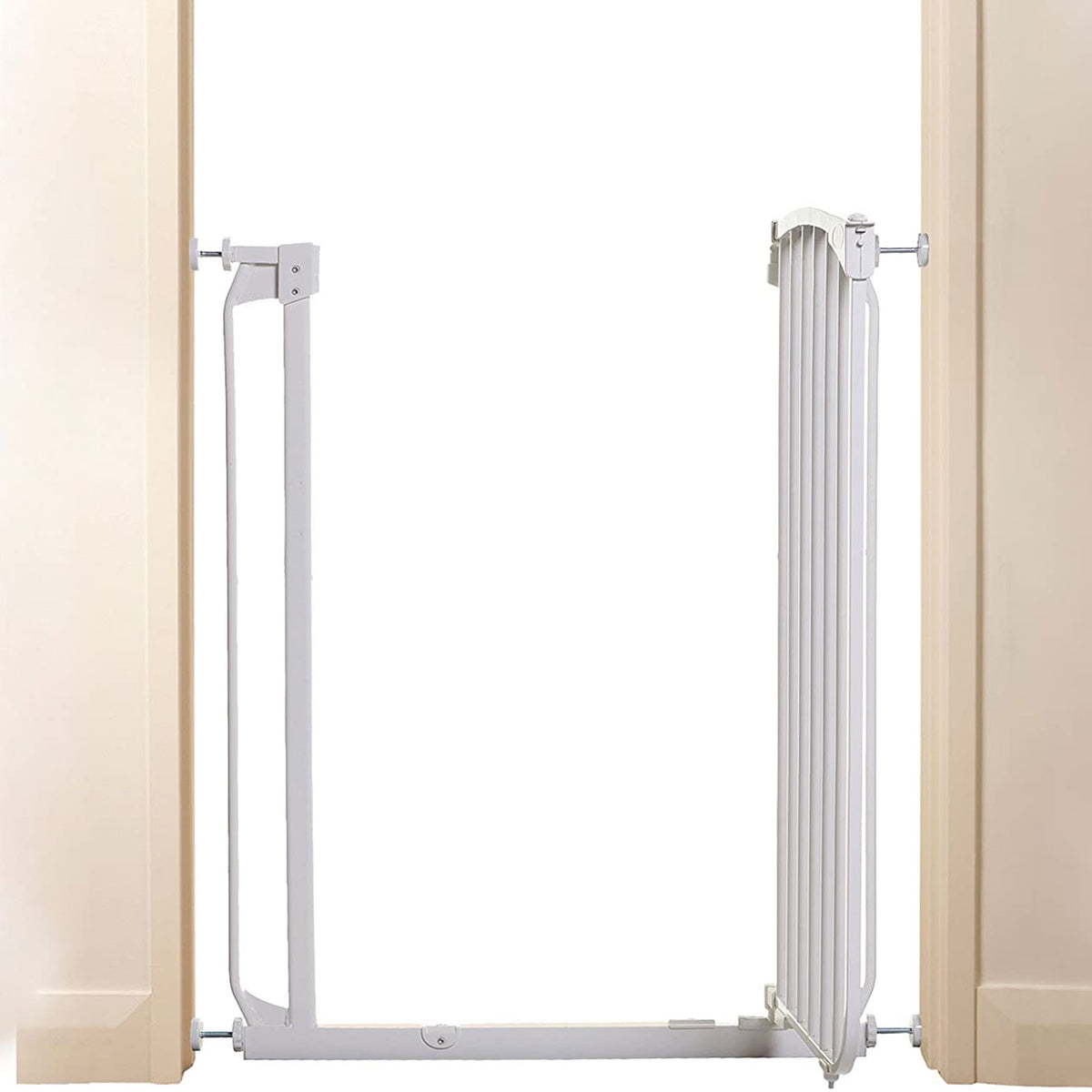 Bindaboo B1121 Zoe 28 to 32IN Extra Tall Auto-Close Baby Pet Safety Gate, White - VMInnovations