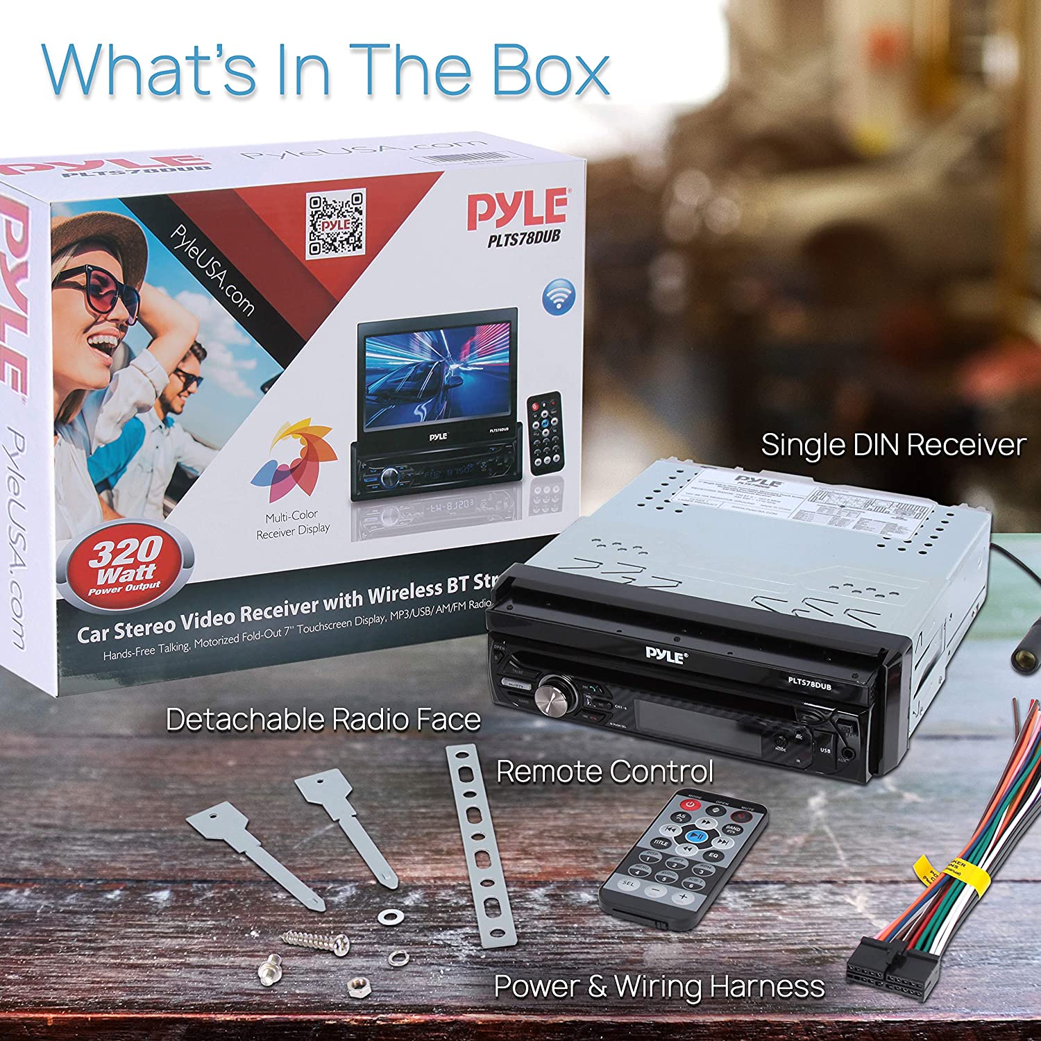 Pyle PLTS78DUB 7" TOUCH SCREEN CD/DVD/MP3 Car Player w/ AUX Receiver & Bluetooth