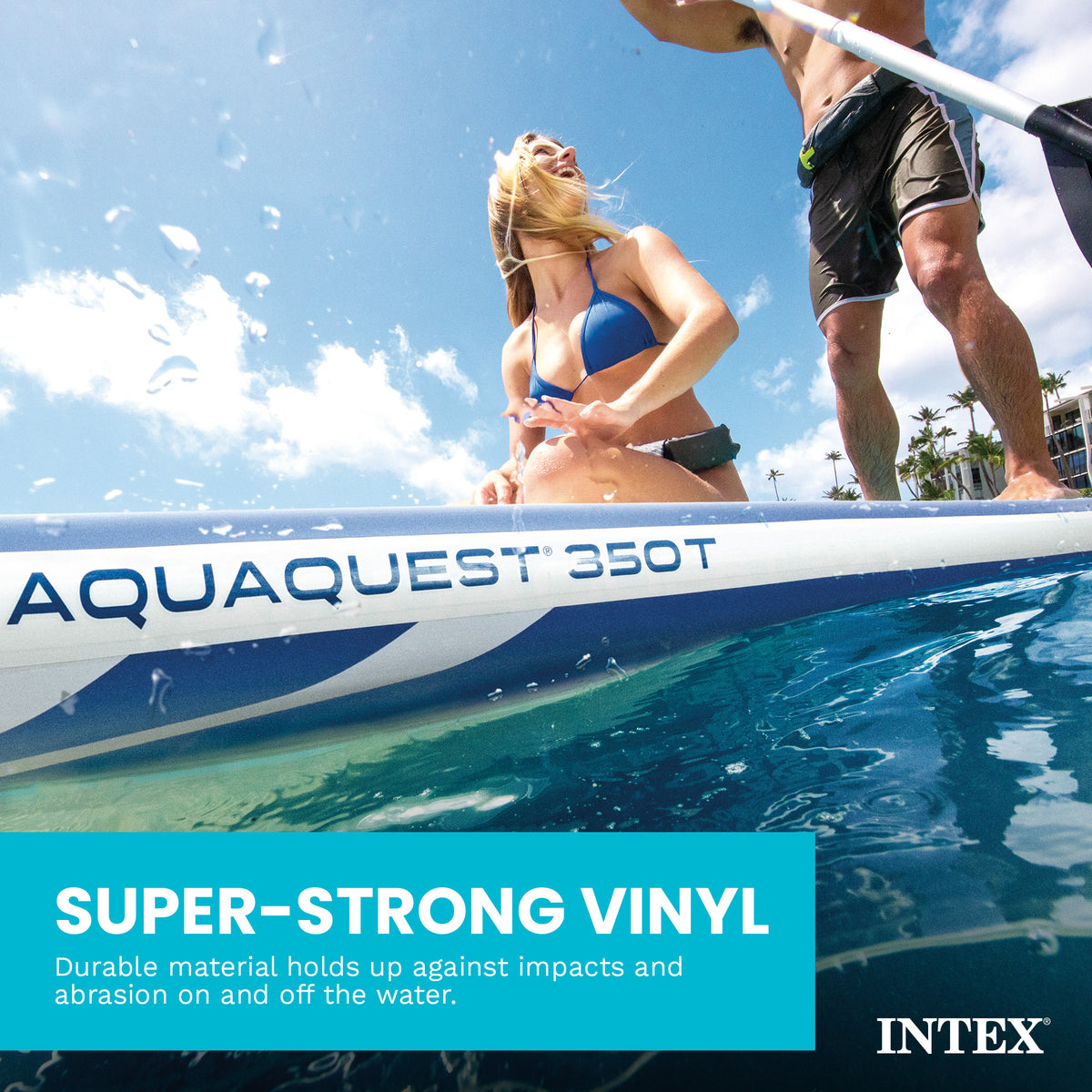 INTEX 68247EP AquaQuest 350T 10ft Inflatable Paddle Board Touring Set