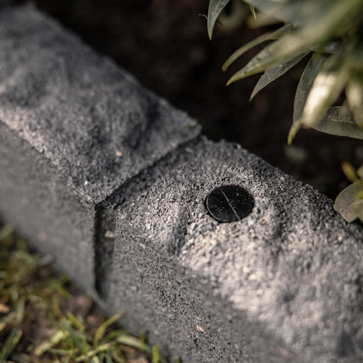 Tierra Verde 48"L Roman Stone Recycled Rubber Garden Border Kit, Grey, 2-Pack