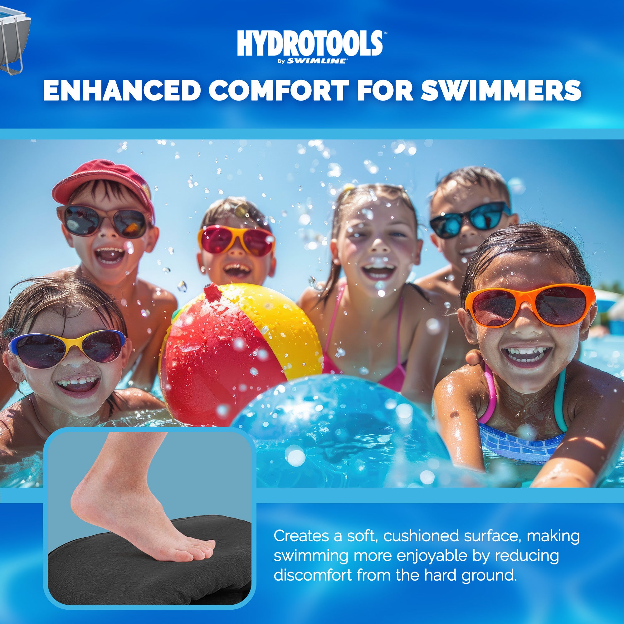 Swimline Hydrotools Above Ground Oval Liner Pad, Protector Mat, 12x24'(Open Box) - VMInnovations