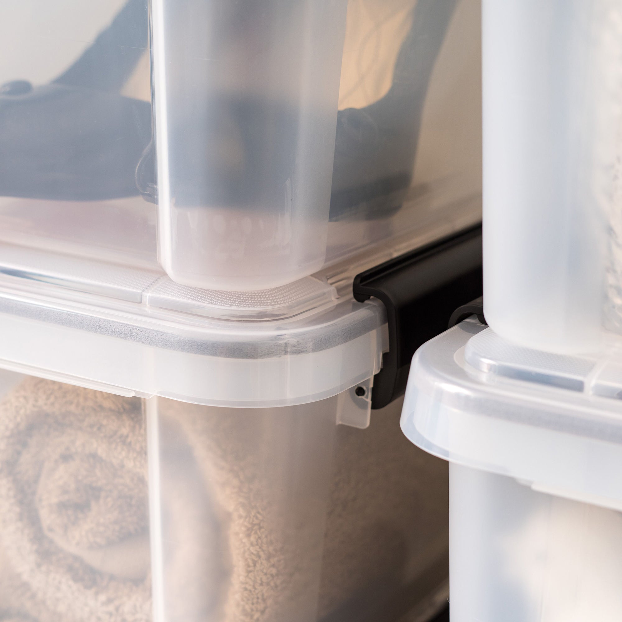 IRIS USA 6.5-Quart Stackable Plastic Clear Storage Box, 6 Pack (Open Box) - VMInnovations
