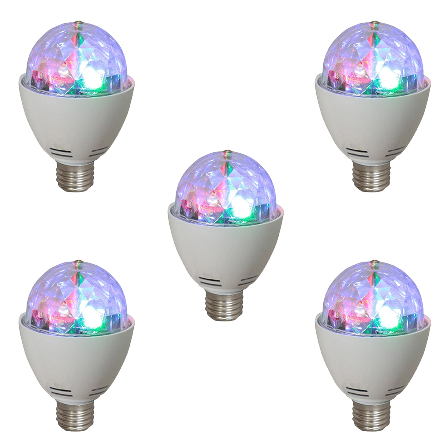 AudioPipe Zebra Sound LED 5 Volt 1 Watt DC Motor Magic Disco Light Bulb (5 Pack) - VMInnovations