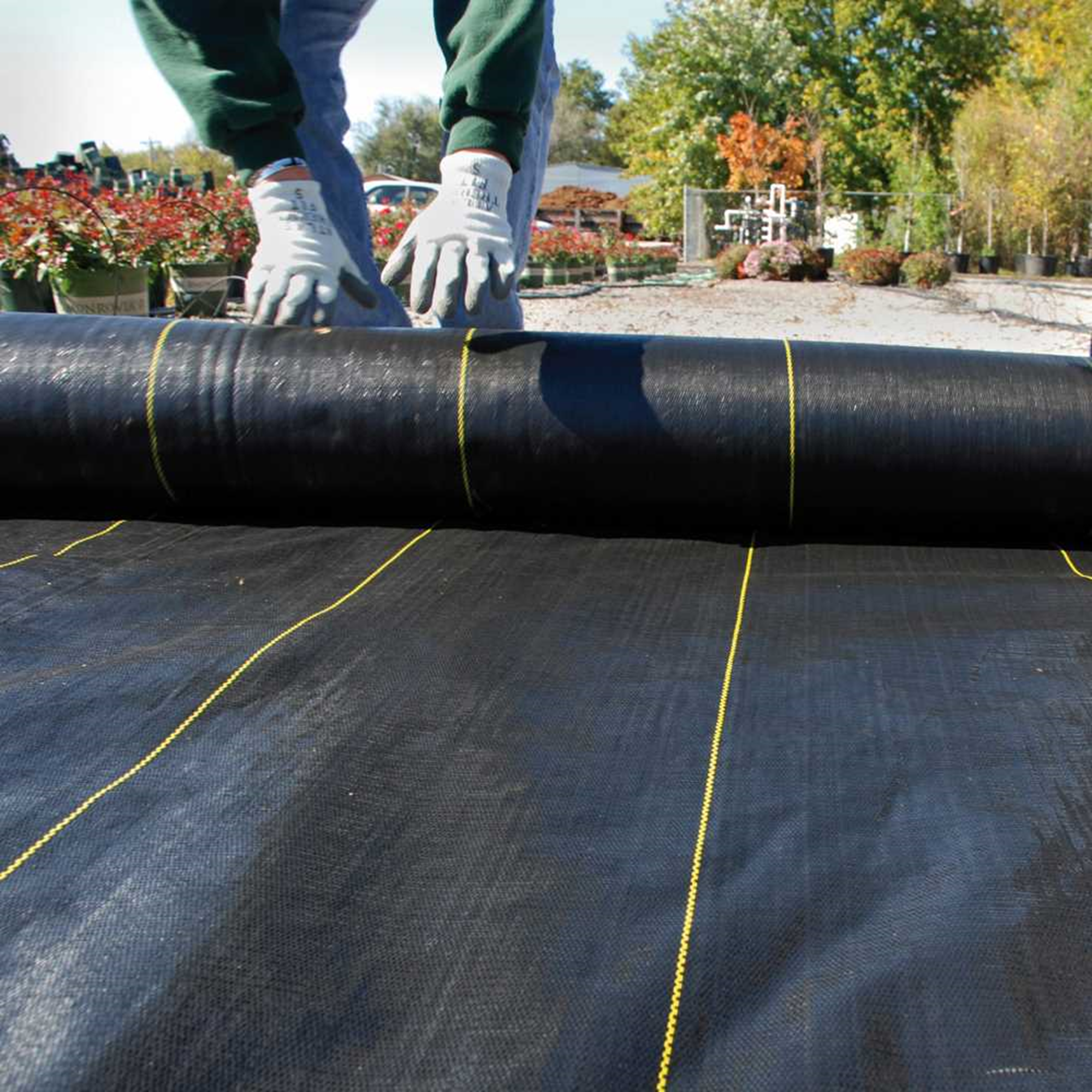 DeWitt Sunbelt 4' Wide Woven Weed Barrier Landscape Fabric, 300 Feet (9 Pack)