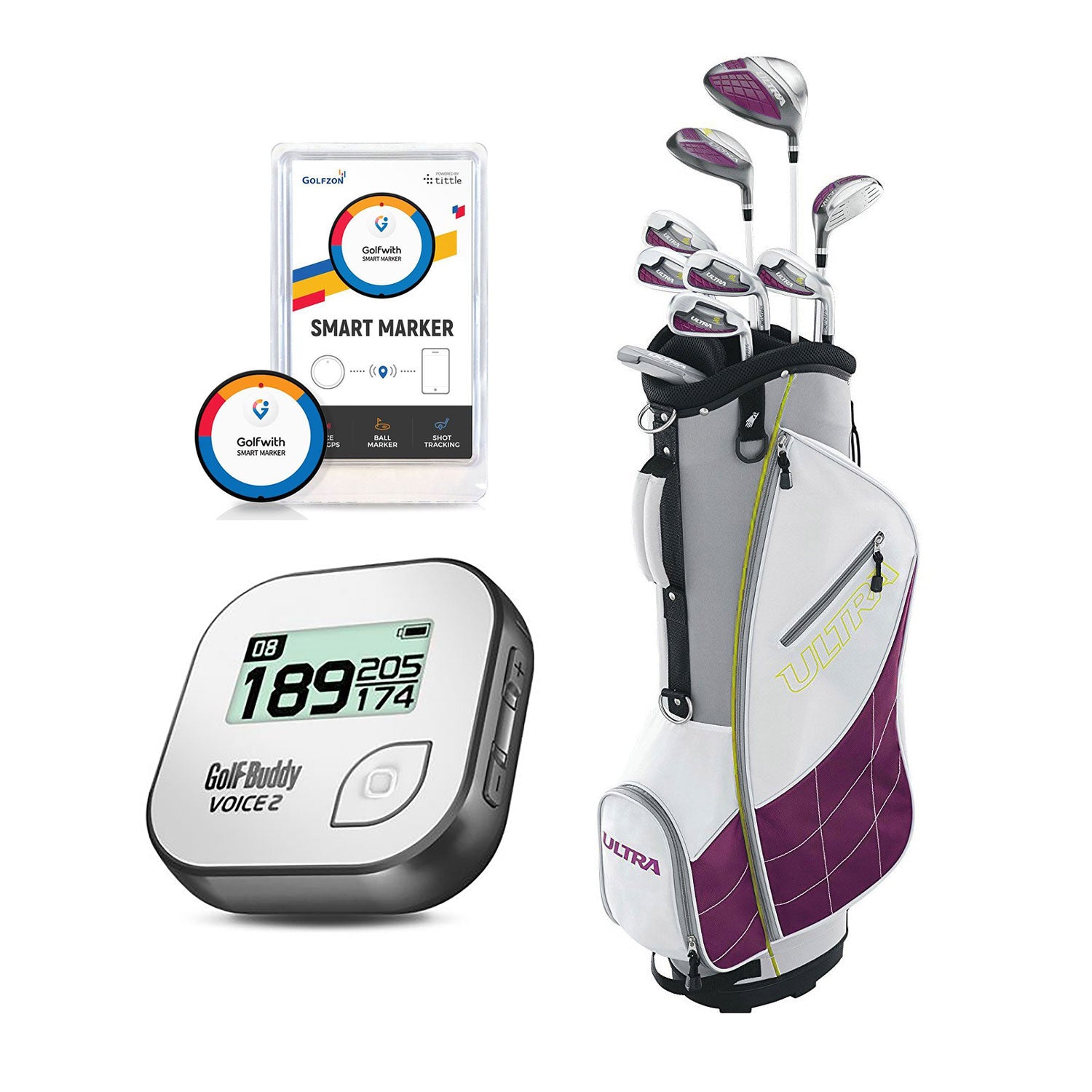 Wilson Womens Club Set w/Bag, Talking GPS Range Finder, Distance Tracker
