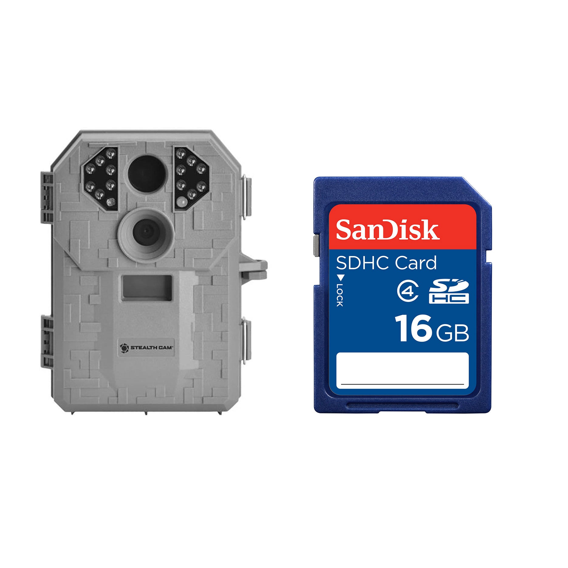 Stealth Cam P14 7MP Infrared Trail Camera and SanDisk 16GB Memory Card (6 Pack) - VMInnovations