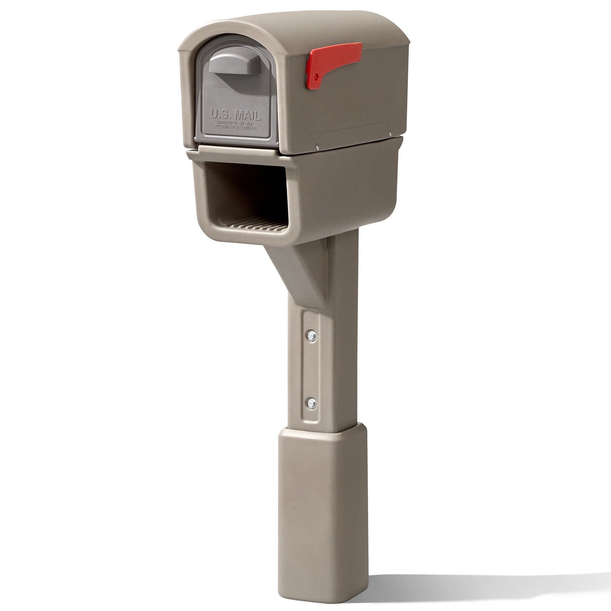 Step2 MailMaster Express Plus Plastic Weather Resistant Mailbox, Tan (Used)