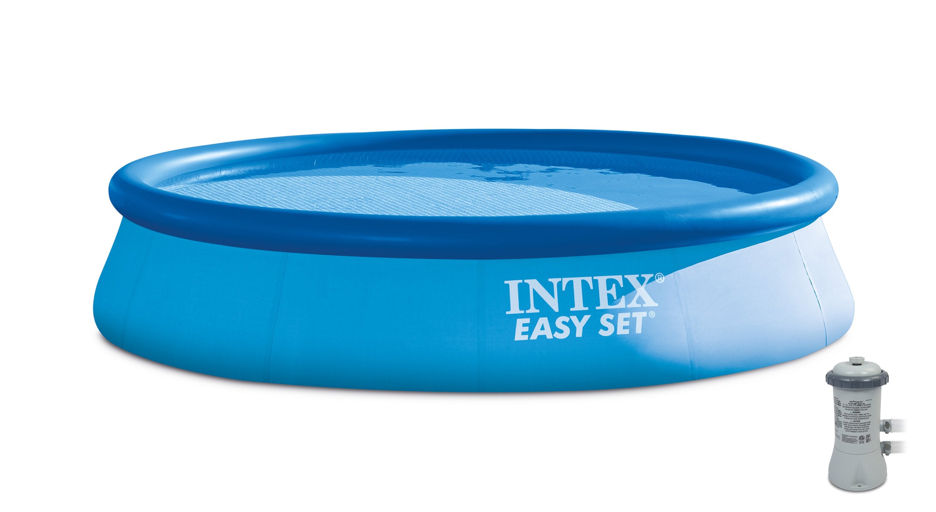 Intex 13'x32" Swimming Pool Kit & Pump 15' Pool Debris Vinyl Round Cover Tarp