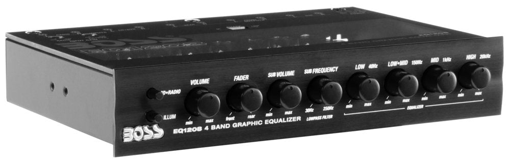 BOSS 4-Band Preamp Car Audio Equalizer w/Sub EQ Output (Certified Refurbished)