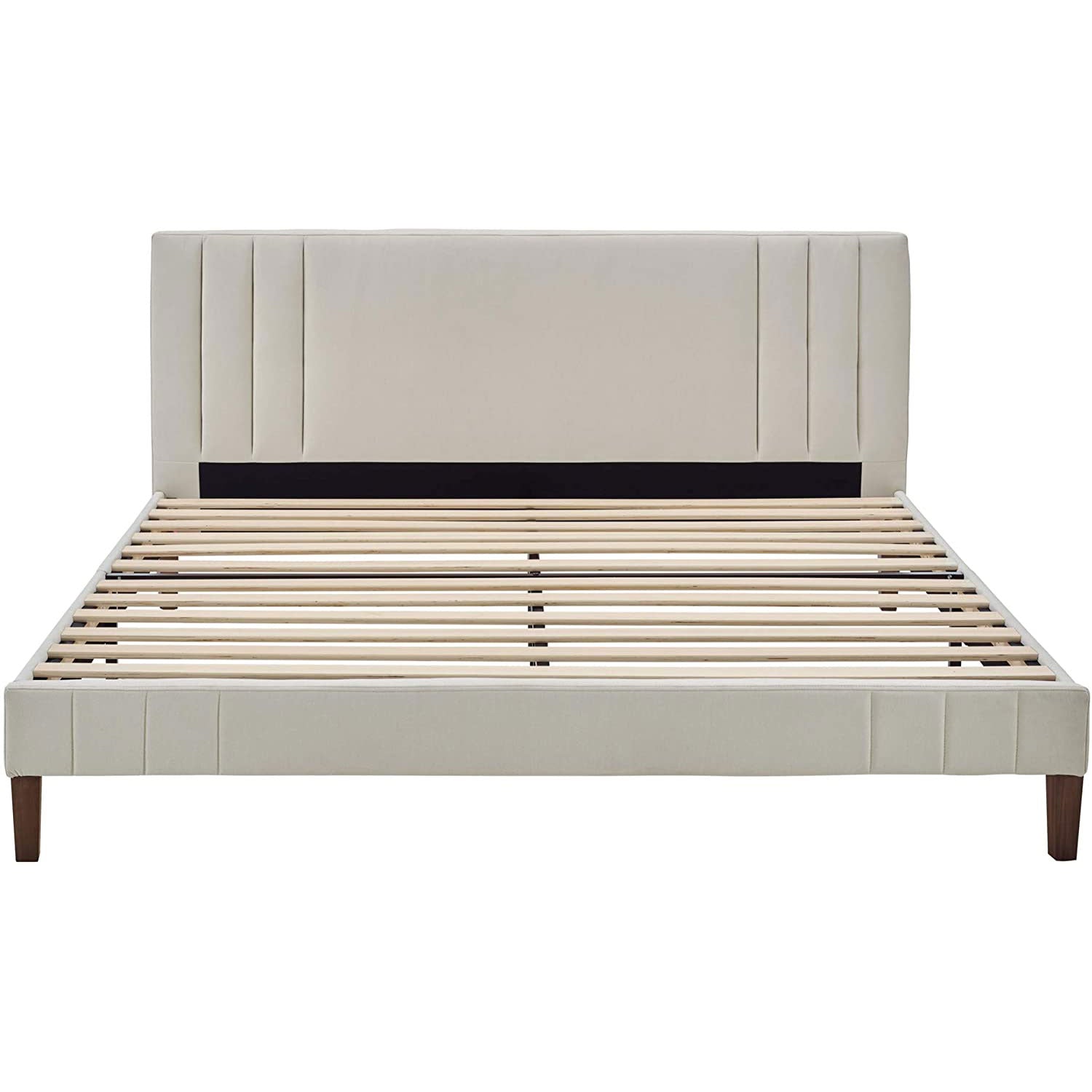 Classic Brands Chicago Modern Tufted Upholstered Platform Bed Frame, King, Shell