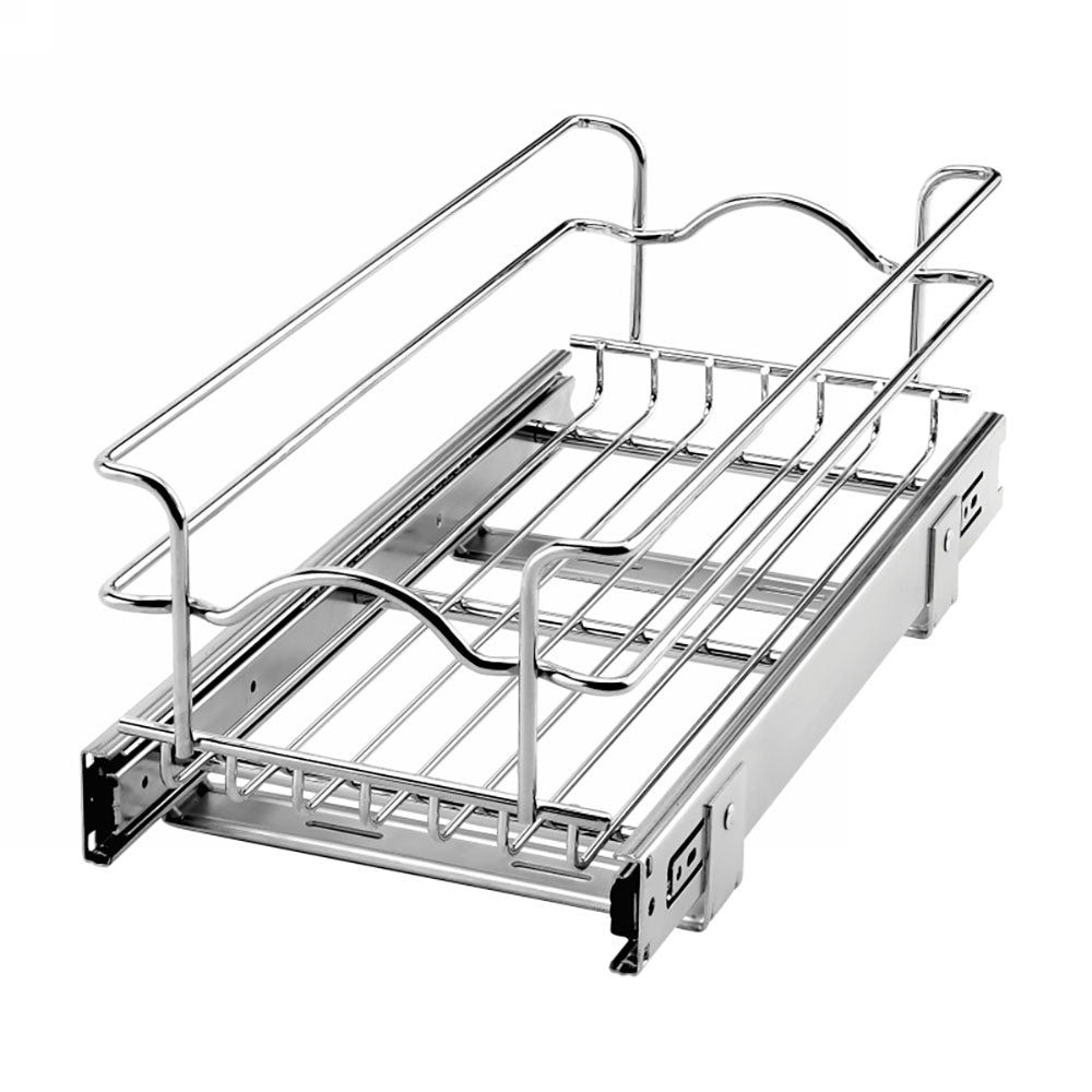 Rev-A-Shelf Pullout Single Basket for Kitchen Cabinets, 9 x 18 In, 5WB1-0918-CR - VMInnovations