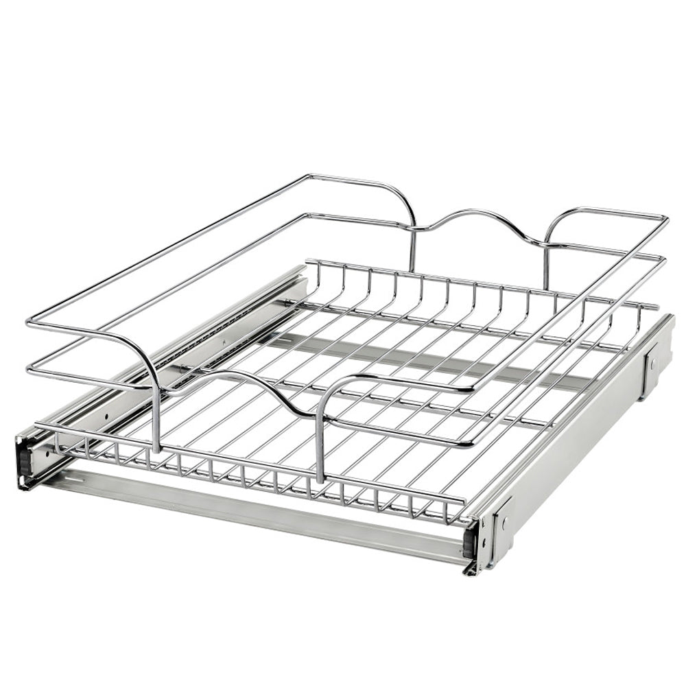 Rev-A-Shelf Pullout Basket Organizer for Kitchen or Vanity Cabinets, 15 x 20 In, 5WB1-1520CR-1
