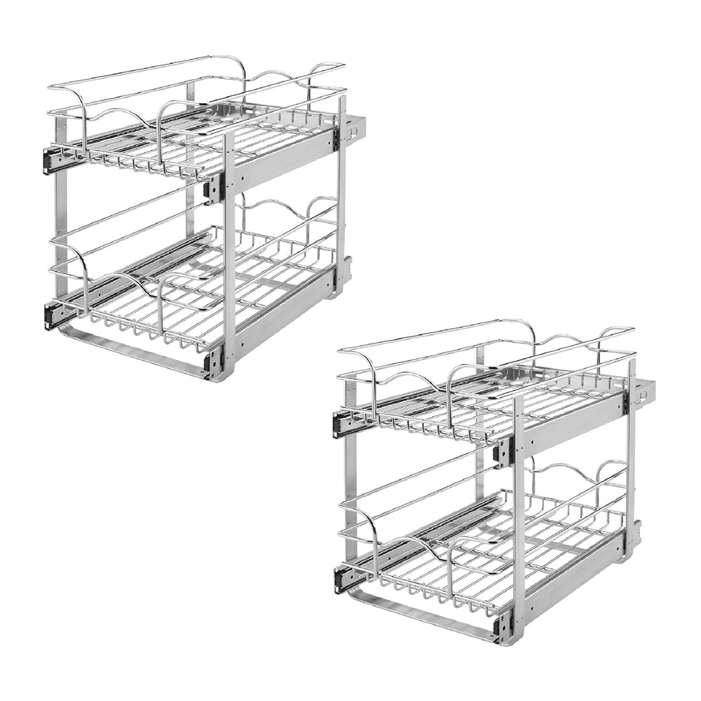 Rev-A-Shelf Kitchen Cabinet Pull Out Wire Basket & Pull Out 2 Tier Wire Baskets