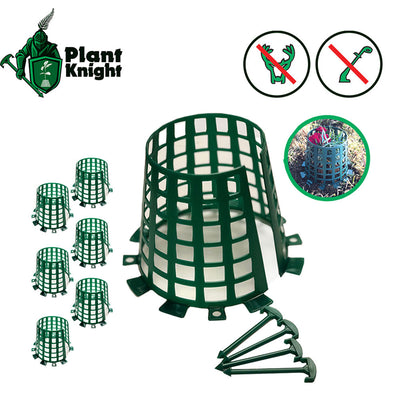Plant Knight Tree Trunk Guard Protector for Garden Protection, 6 Pack (Green)