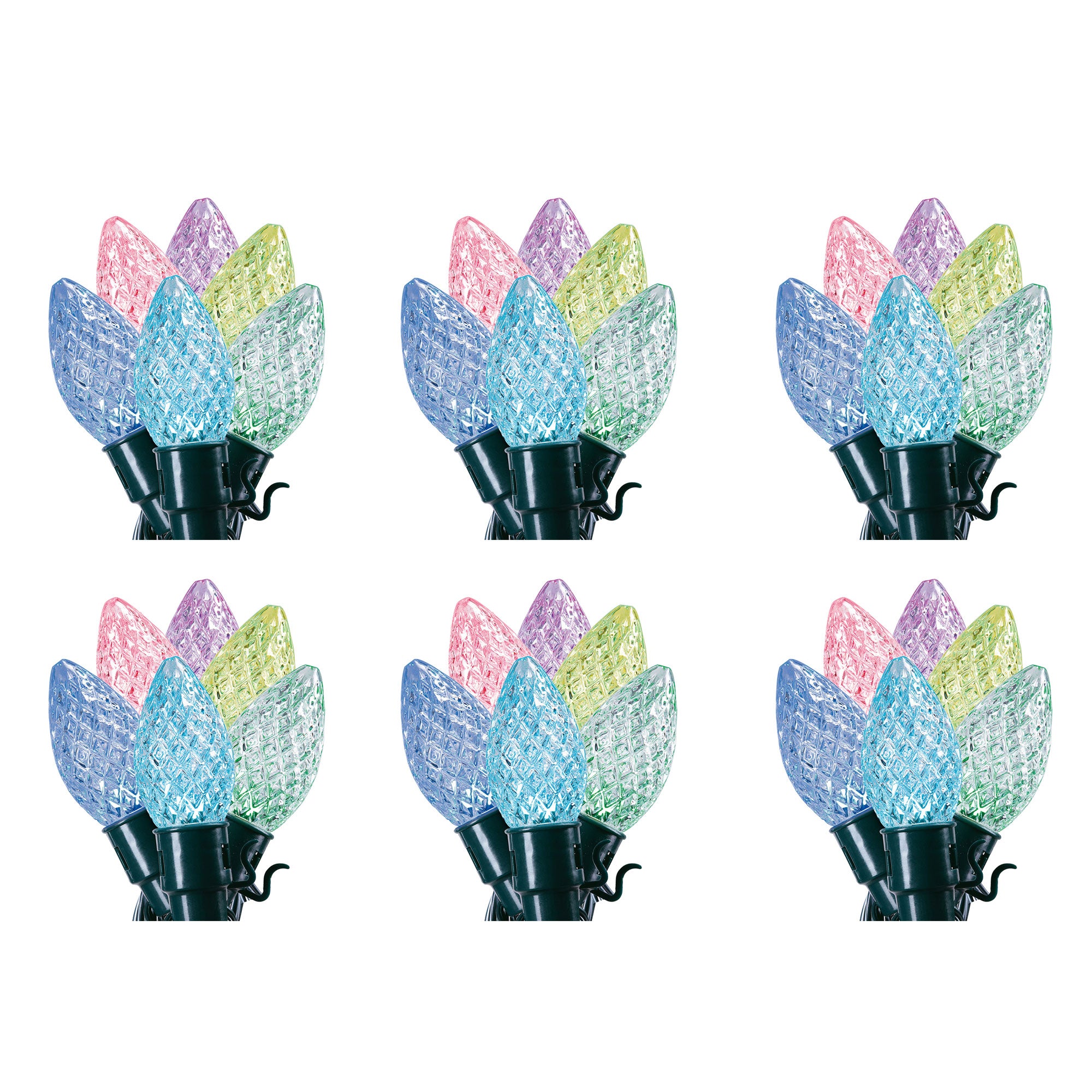 Home Heritage 15.8' Holiday Lights, Faceted, App Controlled, 20 RGB LEDs, 6 Pack