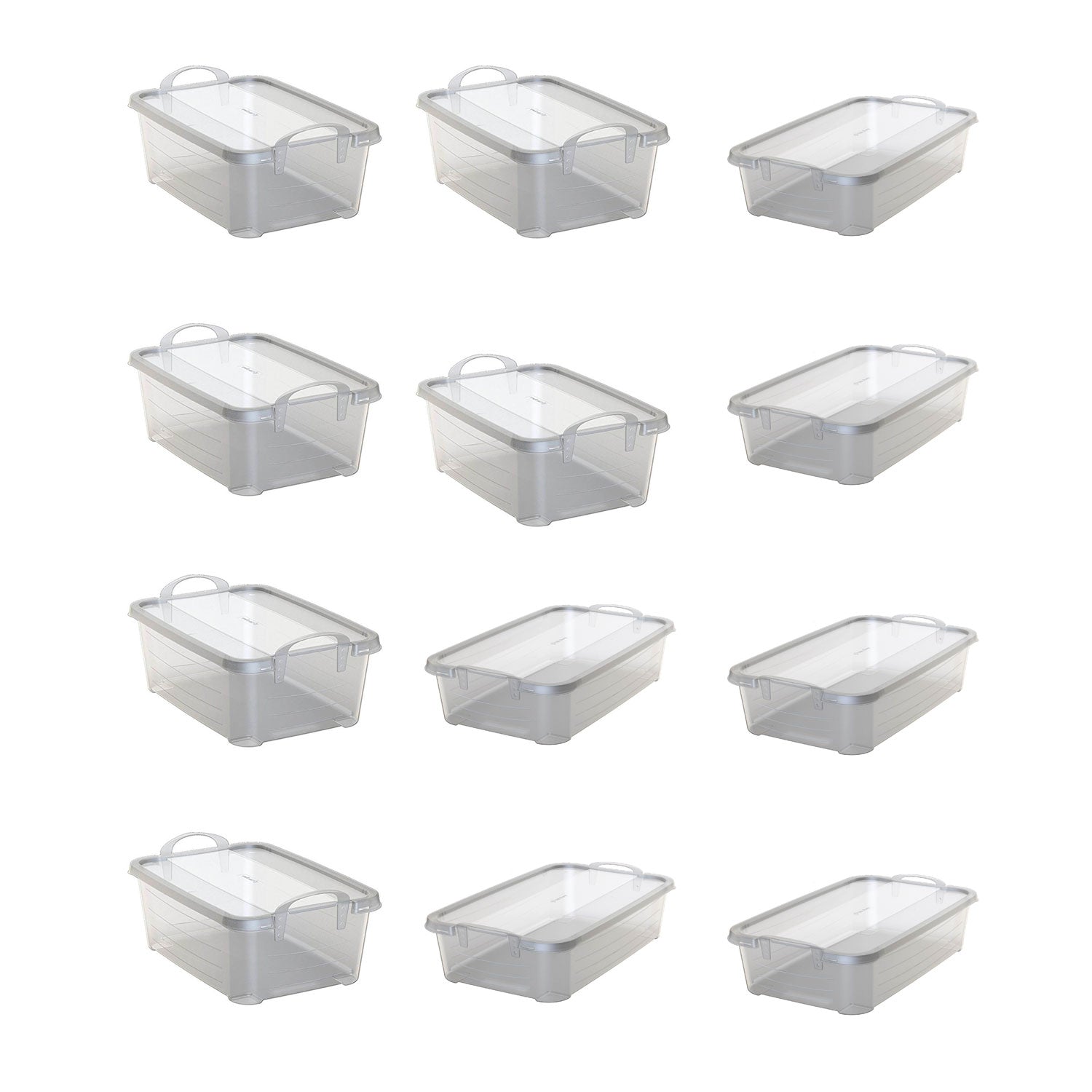 Life Story 14 Qt Plastic Box (6 Pack) with 34 Qt Storage Container (6 Pack)